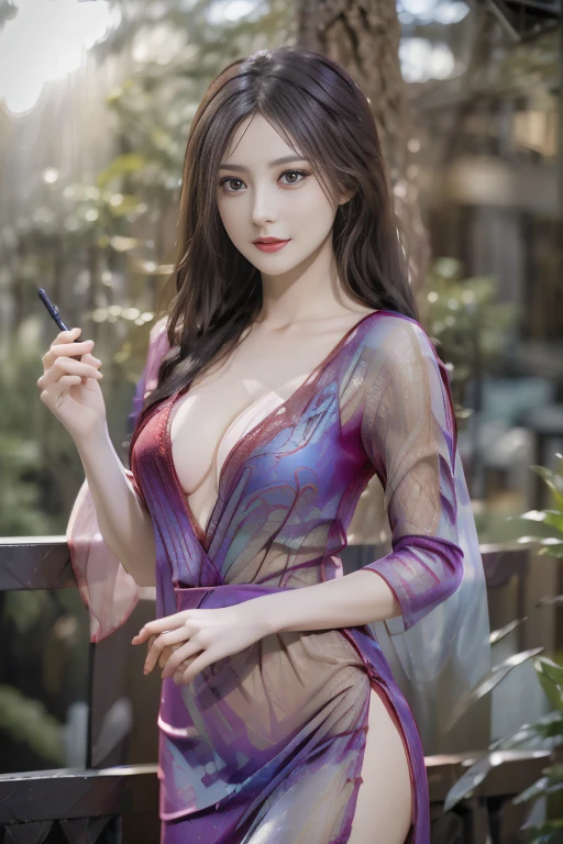 Red sheer dress, Hurray, winking,Laughing,Makeup artist does celebrity makeup,(masutepiece:1.2), Best Quality, masutepiece, hight resolution, Original, highly detailed wallpaper, Perfect litthing,(Highly detailed CGI:1.2), School of Magic,A man can'won'won'won'won'won'won', in full height, Sexy, ((Film grain, Bokeh, light Particle ,Dust, Extreme camera angles)),whole body facing straight ahead