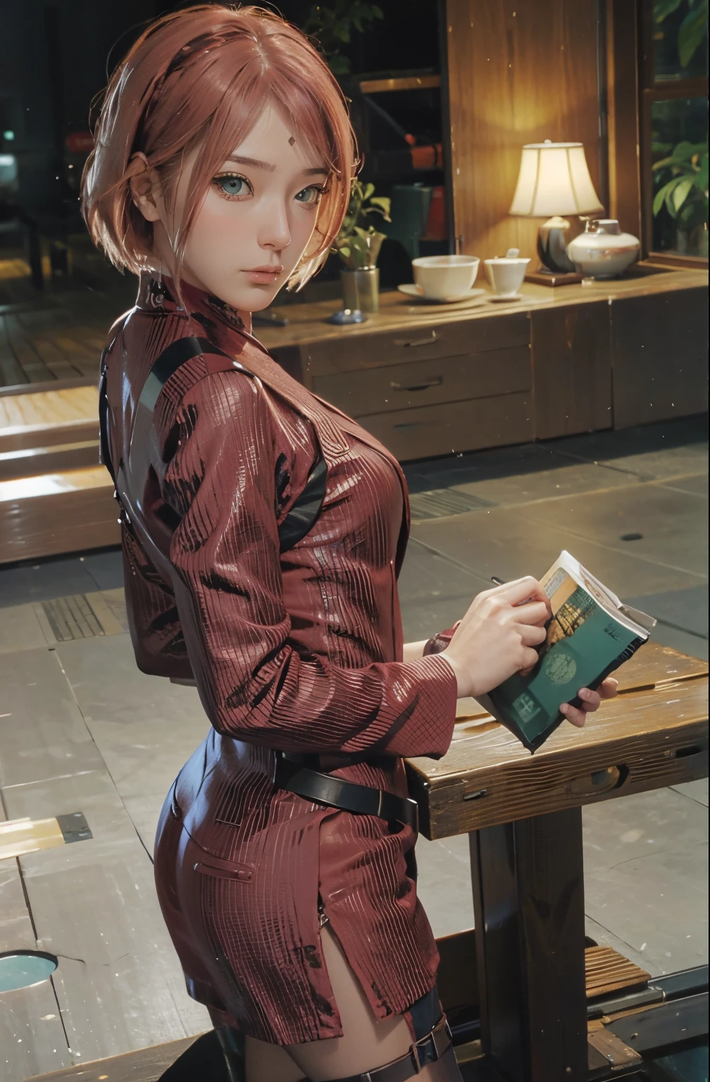 more details of her face