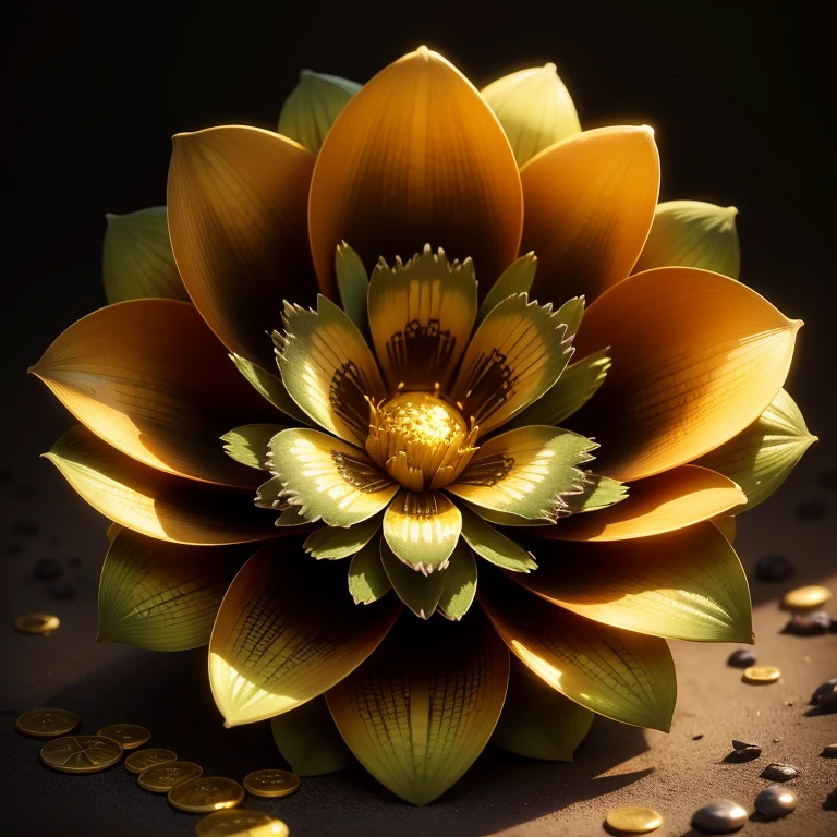 many metallic flowers grown on uranium --auto