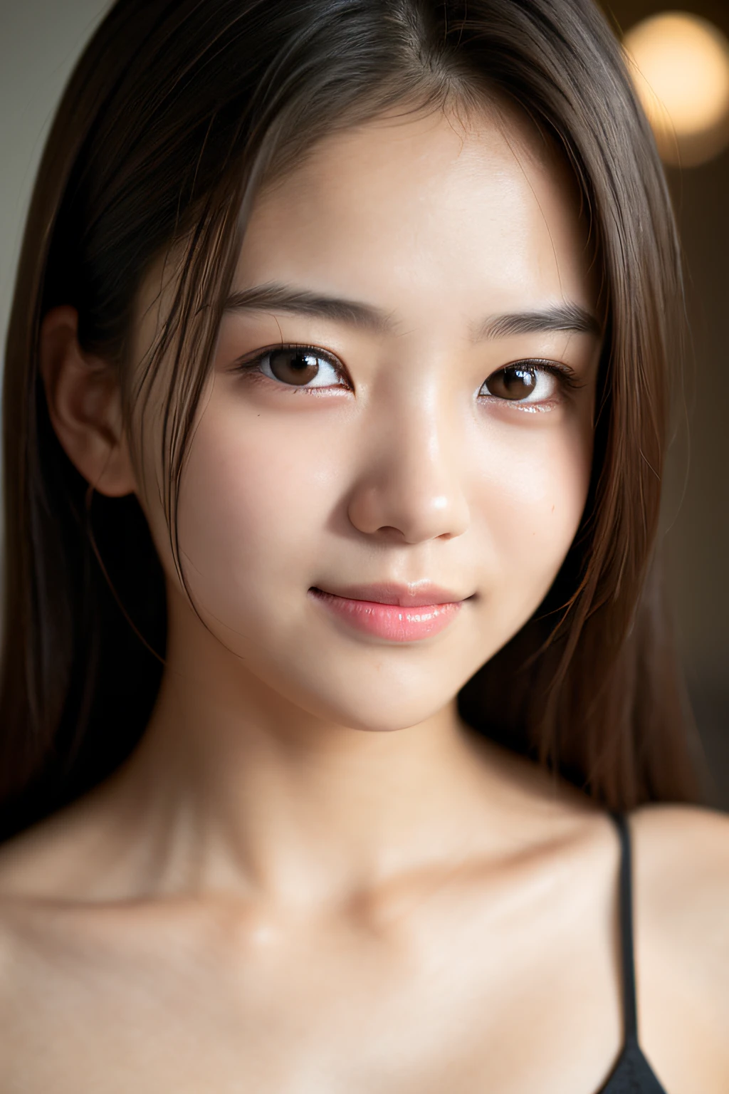 1 girl, (sad:1.4), (Photo Real:1.4), (hyper realisitic:1.4), (Smooth lighting:1.05), 22 years old, Soft lighting, Back lighting, (cheerfulness:1.2), (Finest Real Textured Skins), Narrow-eyed, Super fine face, Gravure Idol Pose, glowy skin, retinas, Anatomically correct, acurate, Super Detail, Textured skin, High quality, high details, Best Quality, High resolution,