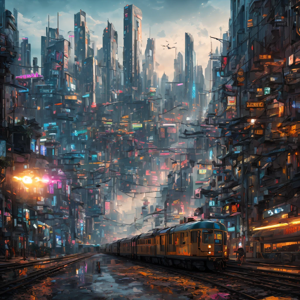 The best images, (8K, RAW photogr, actual), trains, the milky way express, futuristic vehicle, Transformers steel train，optimus prime train，Lite version, iridescent metal plating, Detailed and delicate depictions and gorgeous and dynamic painting techniques, background galaxy, magnificent view, professional flame，ultra-realistic realism，futuristic train fantasy，Surreal dreams，Surrealism art fantasy style，Epic digital fantasy art style，lute，HighDynamicRange，Beautiful sci-fi art, Sci-fi train digital art illustration, Digital Cyberpunk Art, science fiction digital painting, futuristic digital painting, futuristic concept art, Sci-Fi Galaxy Train Cyberpunk, The landscape in front of cyberpunk alien utopia, science fiction digital art, Advanced digital cyberpunk art, dreamy cyberpunk girl