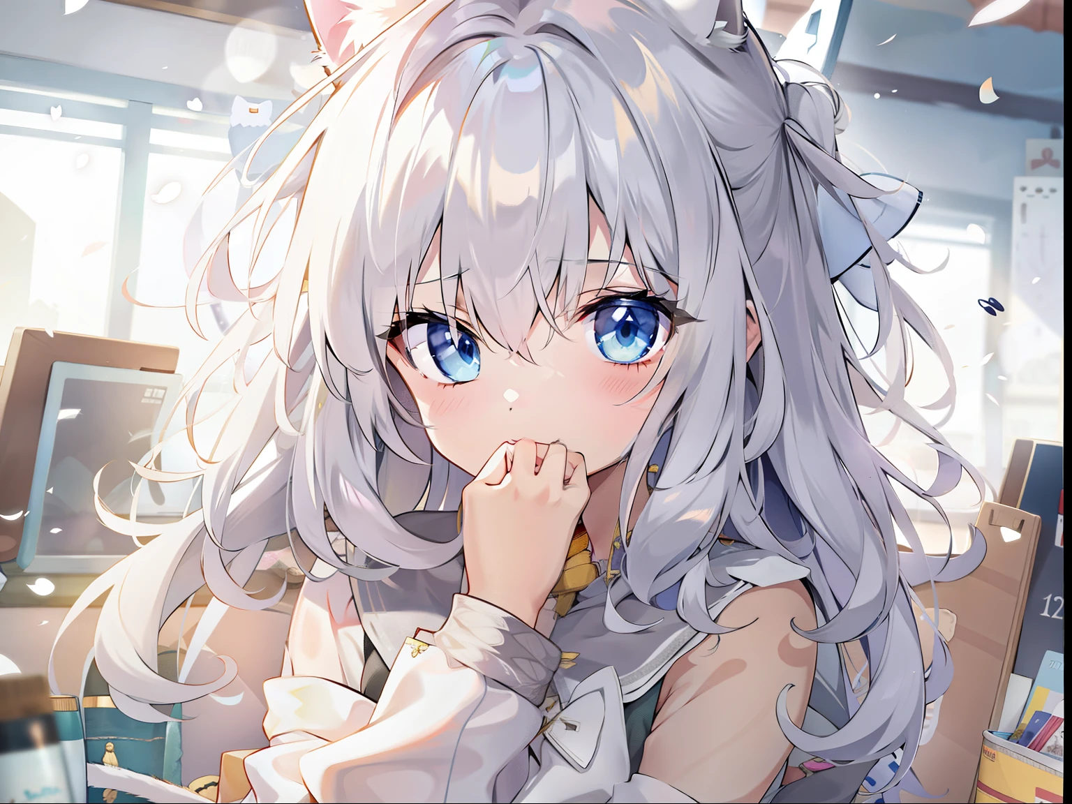 Cute kitten girl, Cat ears