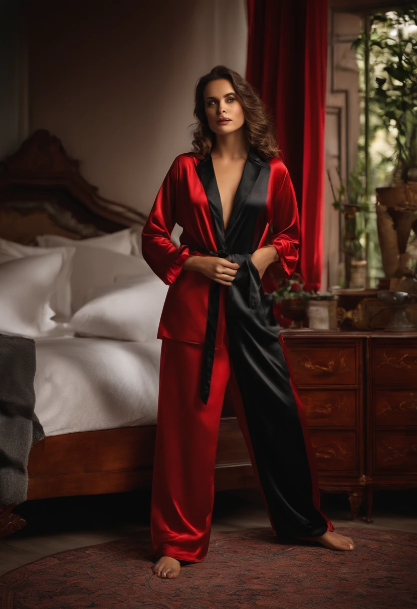 pyjama a carreau rouge est noir