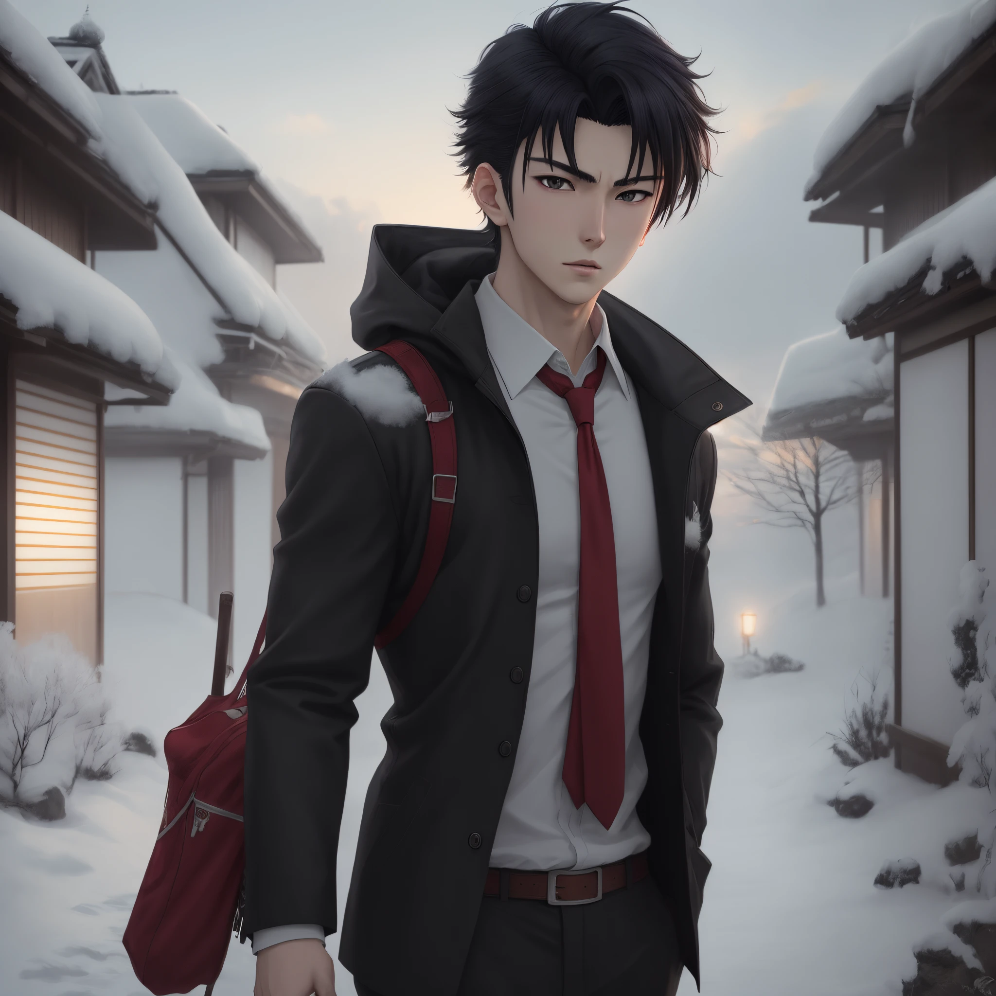 Anime charecter from high school of elite kiyotaka ayanokoji, cold look, straight look, cinematic hdr, great depth, 4k.