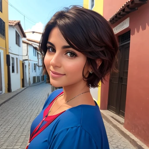 Isabela Merced, short hair,
