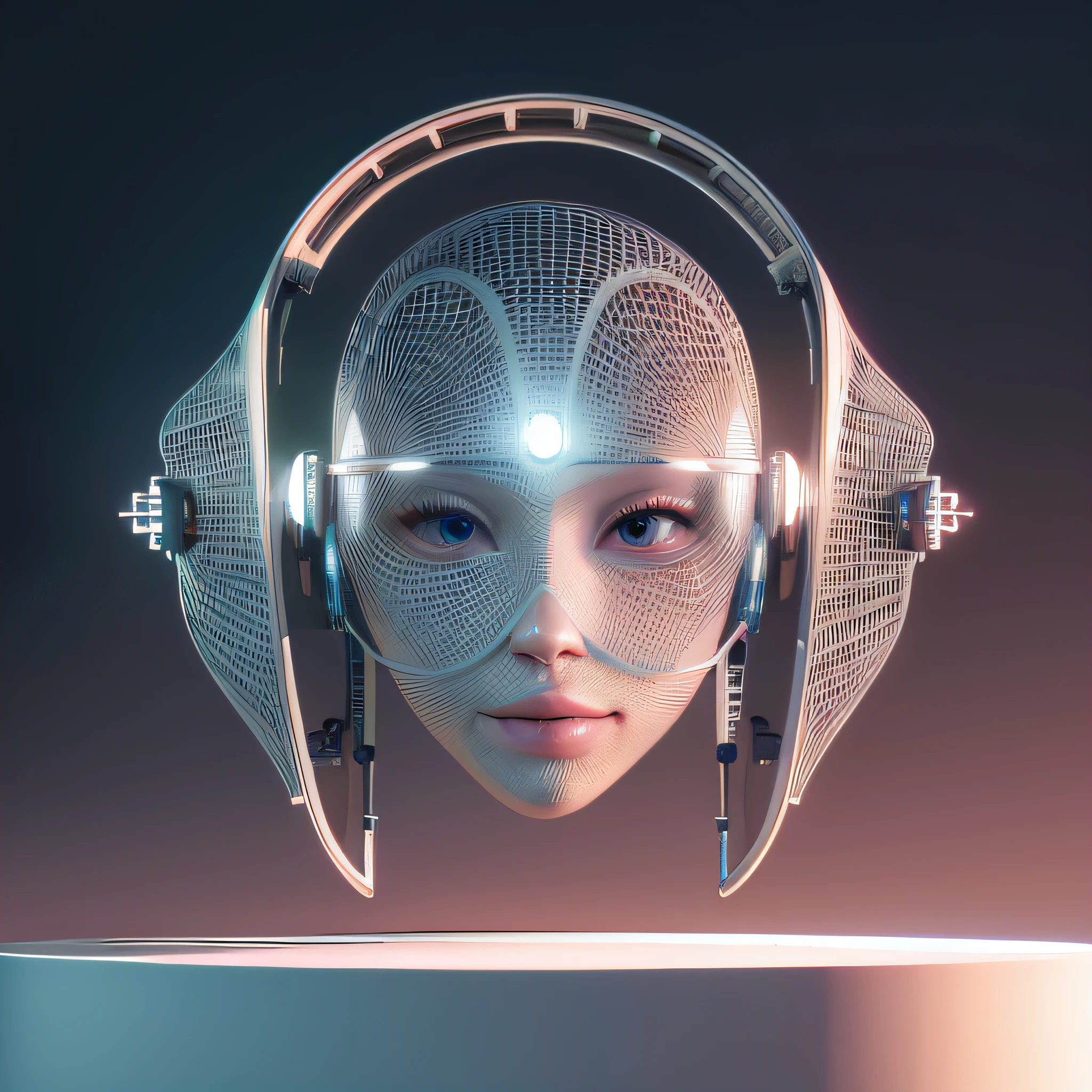Intricate 3d rendering of highly detailed beautiful ceramic silhouette female robot face, robot, robot part, 150 mm, beautiful studio soft light, rim light, vibrant details, luxurious cyberpunk, lace, surreal, anatomy, facial muscles, cables wires, microchip, elegant, beautiful background, octane rendering, HR Giger style, 8k, best quality, masterpiece, illustration, very delicate and beautiful, very detailed, CG, unity, wallpaper , (fidelity, fidelity: 1.37), amazing, fine detail, masterpiece, best quality, official art, very detailed cg unity 8k wallpaper, absurd, unbelievably absurd, robot, silver helmet, full body