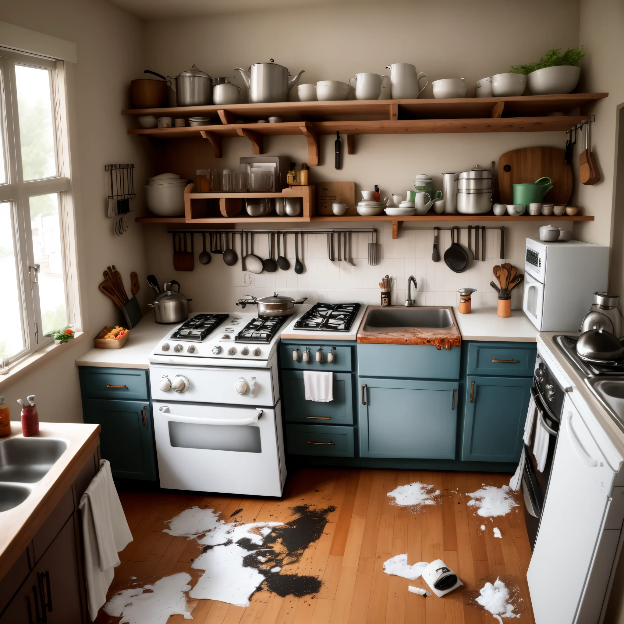 messy kitchen