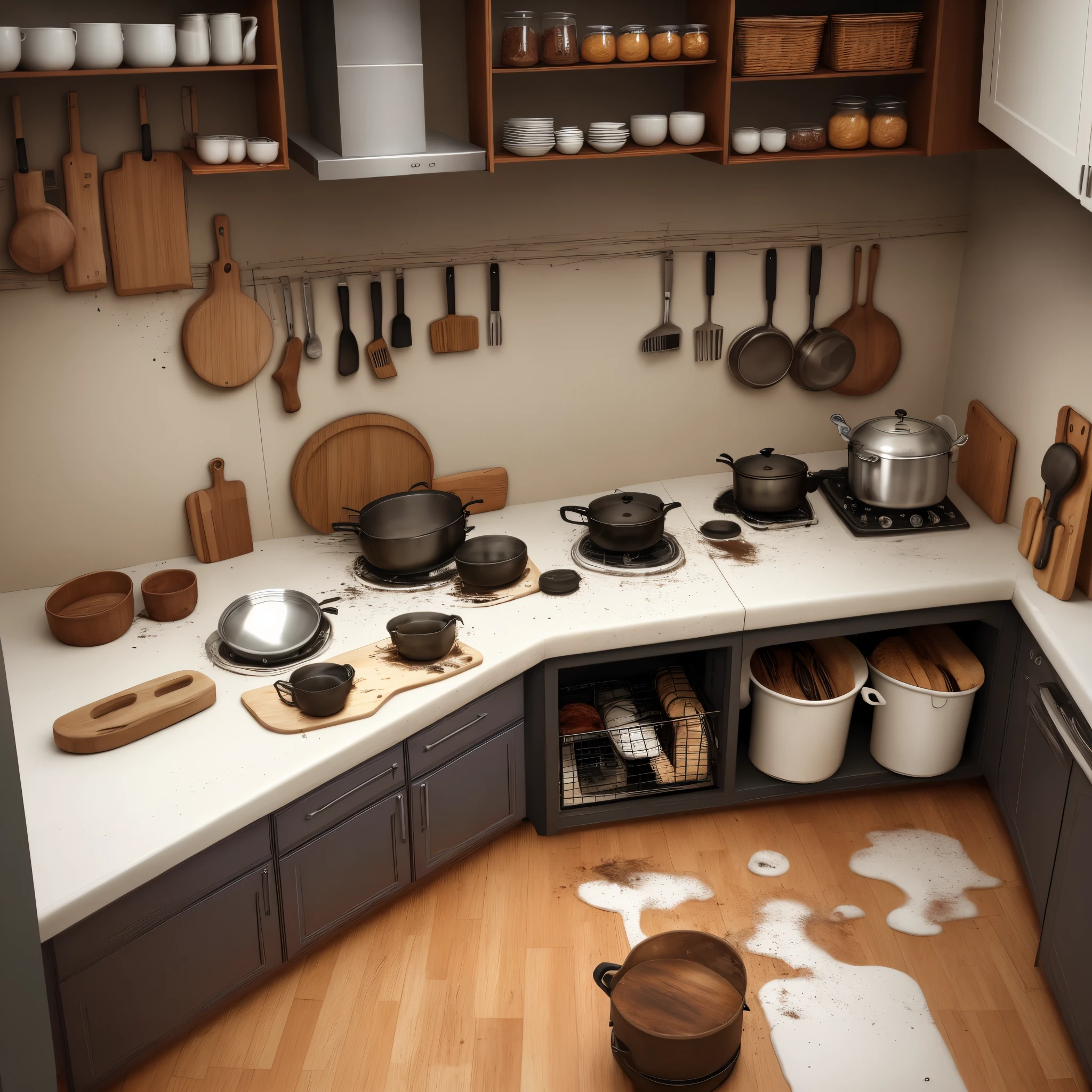messy kitchen