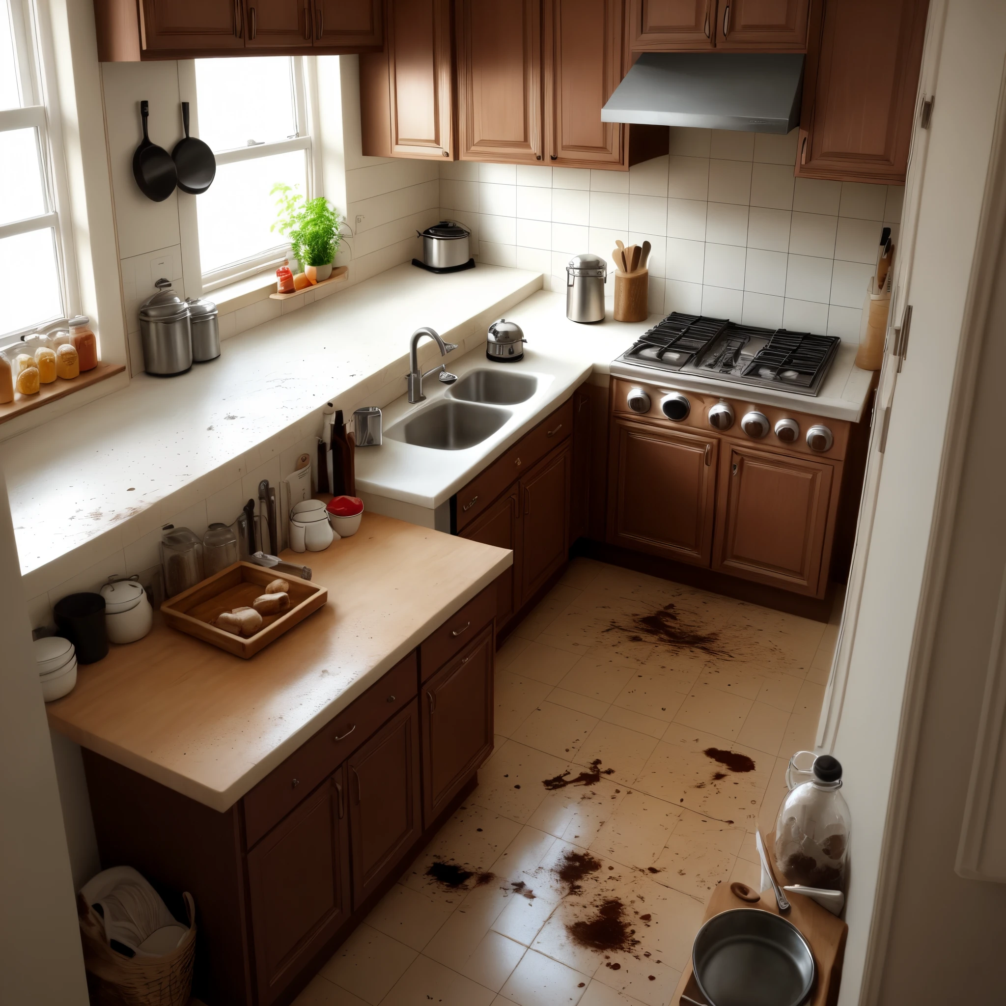 messy kitchen