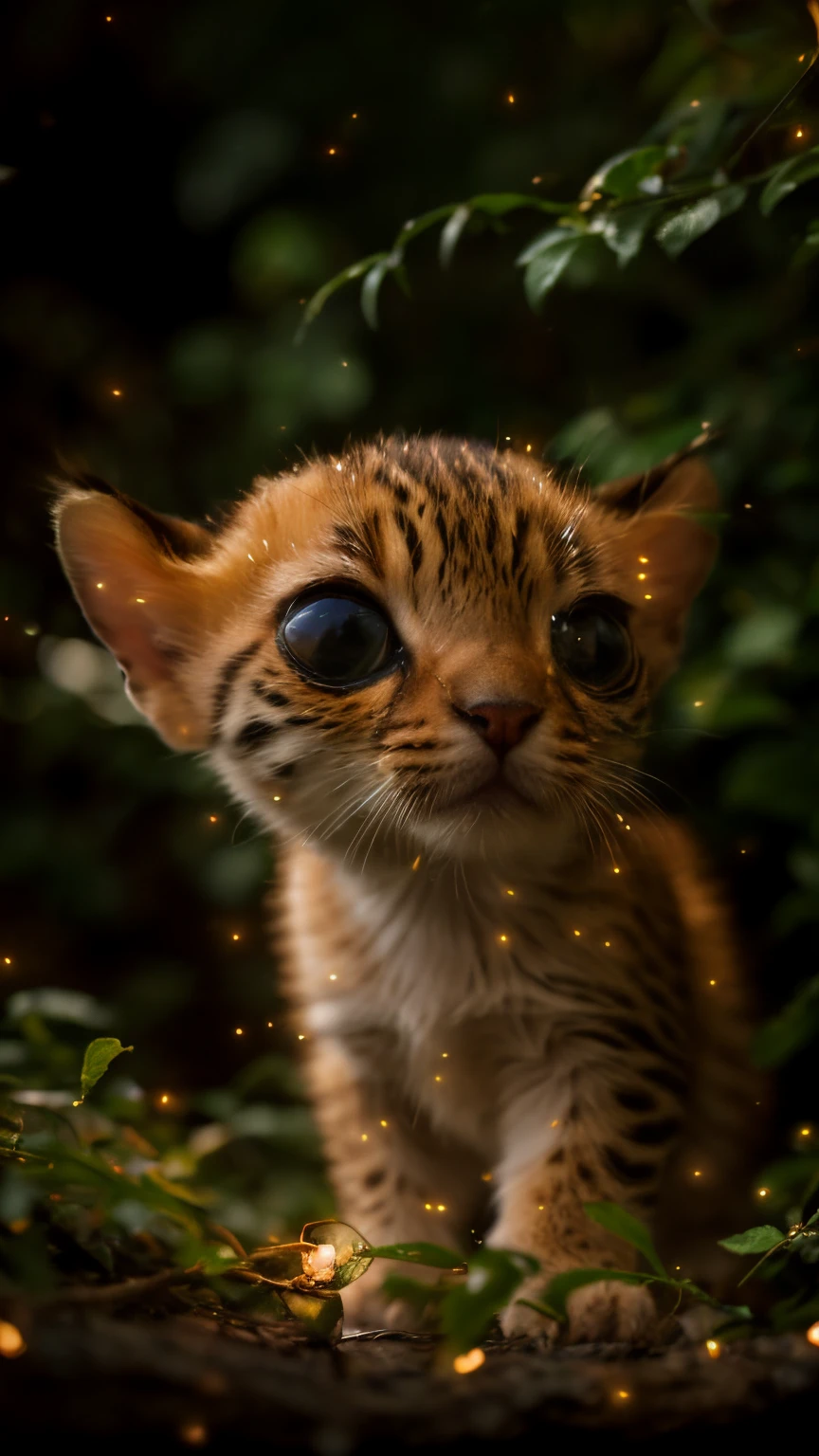 真实感, Realism, leopard kitten, tmasterpiece, Brad Jongsan walks in the jungle (Night of the Fireflies), (higly detailed: 1 1), rough face, natural skin, hiquality, NSFW, pretty eyes, (Detailed face and eyes), (s face: 1 2), tumult, Complementary, real-photo, ..PSD, Lightweight Film Photography, sharp-focus, contrast lighting, Detail Skin, high resolution 8k, Crazy detailing, Realistic, professional photo of a, 8K UHD, dslr, soft light,  hiquality, film grains, Fujifilm XT3