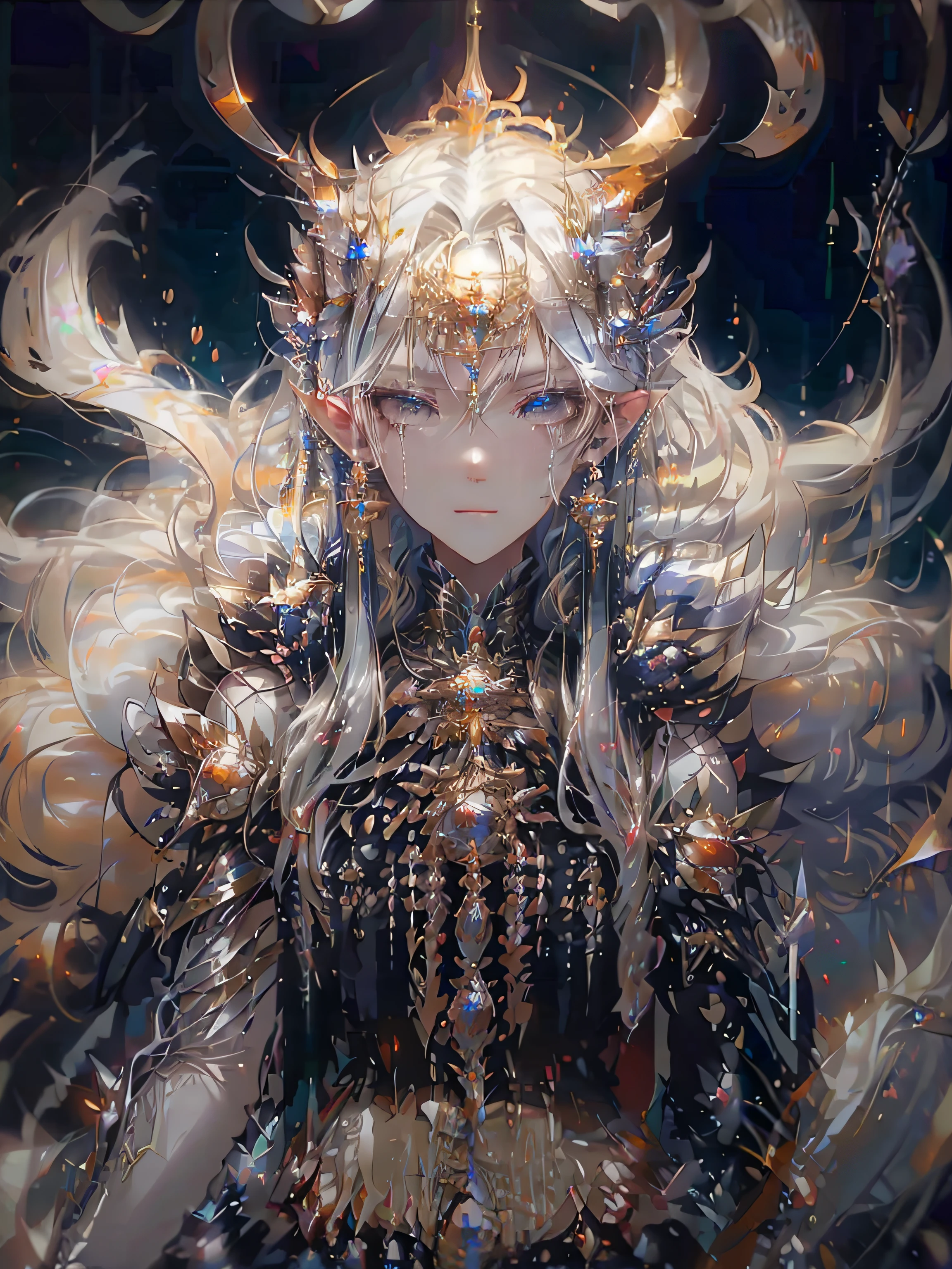side braids, Refined, hairclip, amber eyes, Skirt, Polyester, Macarons, Front view, Soft illumination/ soft lights, Iight smile, Full Length Shot, EnchantedGarden, Aurora, Furry texture, Cartoon, watercolor, 16K Resolution, 8K Resolution, Exquisite, Beauty of Details, HD Details