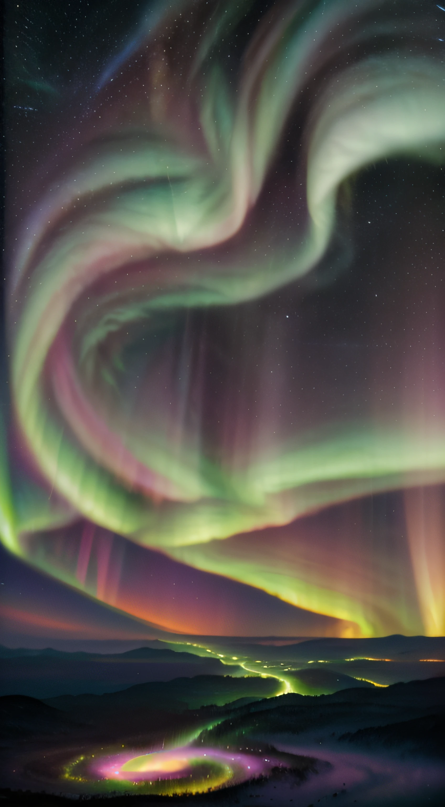 Recommended aspect ratio: 21:9
Prompt: (masterpiece, high resolution:1.3), a mesmerizing celestial landscape stretching across the horizon, (dazzling stars and galaxies:1.2) scattered across the vast expanse, (cosmic nebulas:1.1) swirling in vivid hues of blues and purples, (majestic planets:1.2) with intricate details and swirling storms, (radiant beams of light:1.1) piercing through the cosmic dust, (mystical auroras:1.2) dancing in vibrant colors, (interstellar clouds:1.1) creating a sense of depth and mystery, (expansive cosmic panorama:1.2) immersing the viewer in the wonders of the universe, (harmonious balance of light and darkness:1.1), (awe-inspiring composition:1.2) evoking a sense of grandeur and tranquility, (transcendent beauty:1.1) capturing the awe-inspiring symphony of the cosmos.