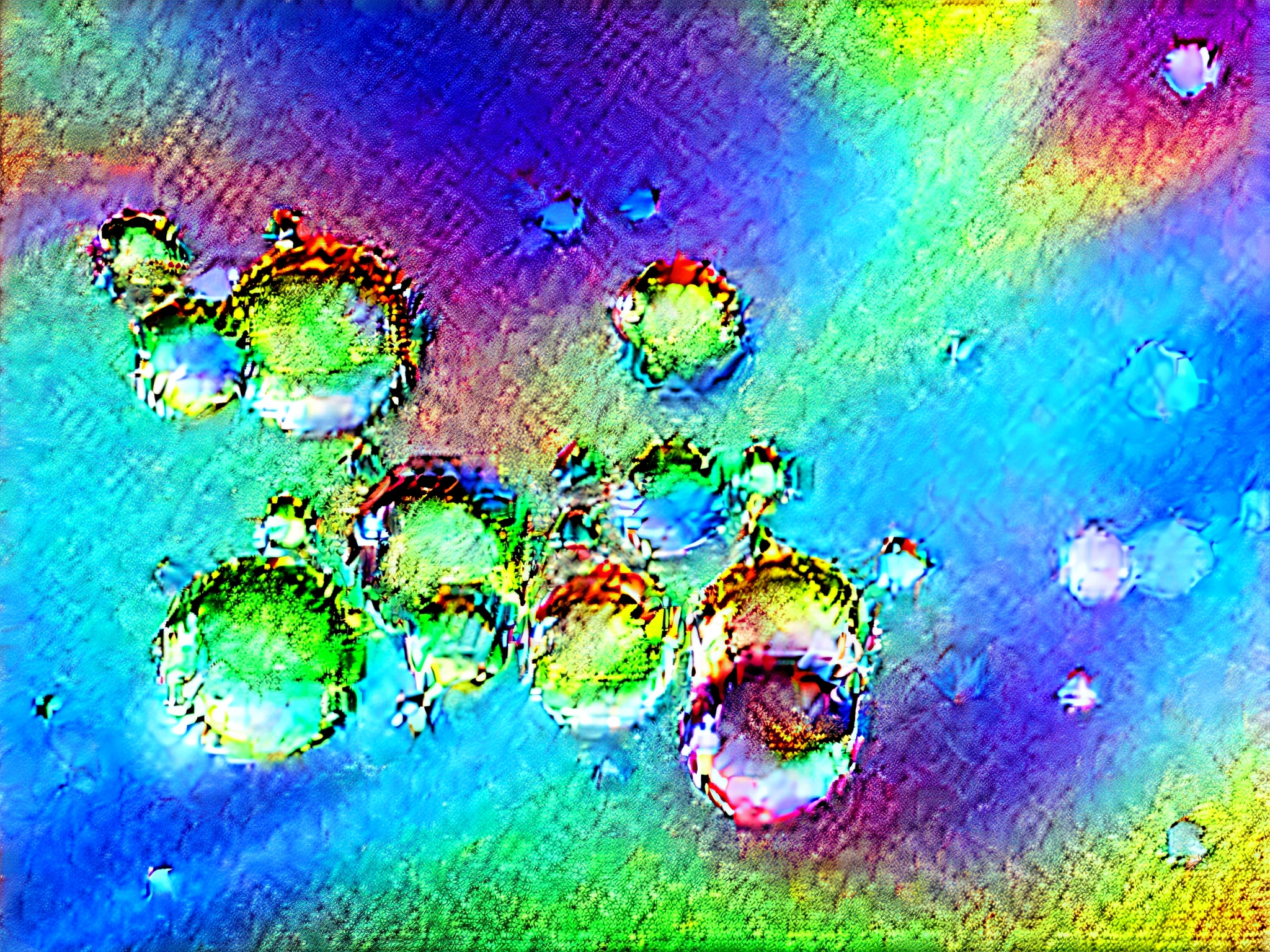 brilliant colorful，The background of the gradient，rainbowing，Lots of bubbles