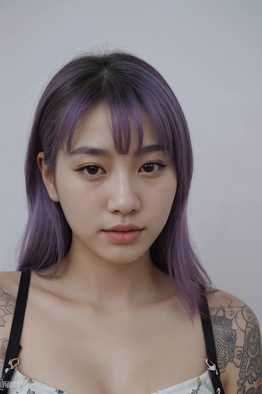 a close up of a woman in a waterfall, korean girl, gorgeous young korean woman, beautiful south korean woman, korean woman, beautiful young korean woman, korean women's fashion model, skinny waist and thick hips, photo of slim girl model, attractive pose, bra and shorts streetwear, jaeyeon nam, tattoo girl, light purple hair, verybadimagenegative_v1.3, ng_deepnegative_v1_75t, (ugly face:0.8),cross-eyed,sketches, (worst quality:2), (low quality:2), (normal quality:2), lowres, normal quality, ((monochrome)), ((grayscale)), skin spots, acnes, skin blemishes, bad anatomy, DeepNegative, facing away, tilted head, {Multiple people}, lowres, bad anatomy, bad hands, text, error, missing fingers, extra digit, fewer digits, cropped, worstquality, low quality, normal quality, jpegartifacts, signature, watermark, username, blurry, bad feet, cropped, poorly drawn hands, poorly drawn face, mutation, deformed, worst quality, low quality, normal quality, jpeg artifacts, signature, watermark, extra fingers, fewer digits, extra limbs, extra arms,extra legs, malformed limbs, fused fingers, too many fingers, long neck, cross-eyed,mutated hands, polar lowres, bad body, bad proportions, gross proportions, text, error, missing fingers, missing arms, missing legs, extra digit, extra arms, extra leg, extra foot, ((repeating hair))