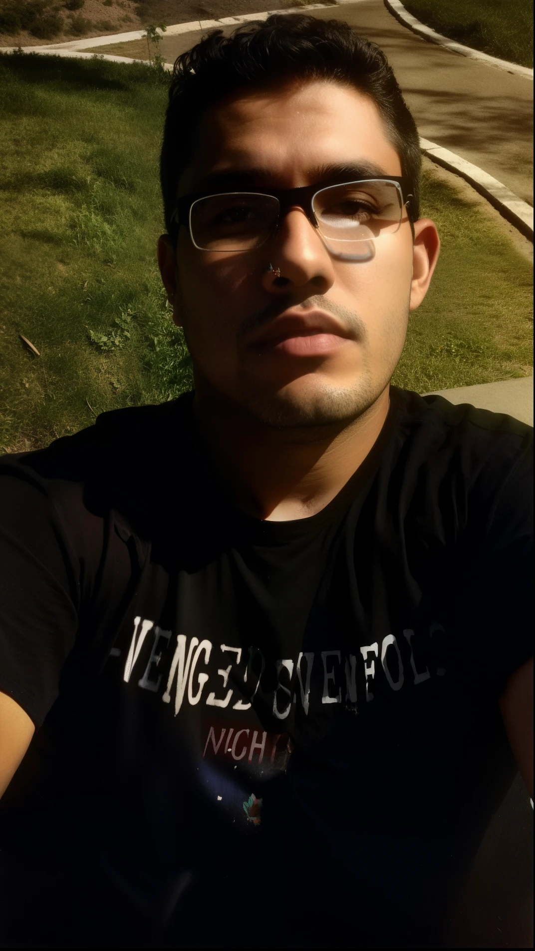 There's a man sitting on the grass with a frisbee, andres rios, imagem de qualidade muito baixa, he is wearing a black t-shirt, victor maristane, em torno de 1 9 anos, 2 3 anos, 2 7 anos, foto de perfil 1024px, 2 2 anos, foto de perfil, Jose Miguel Romano Francisca