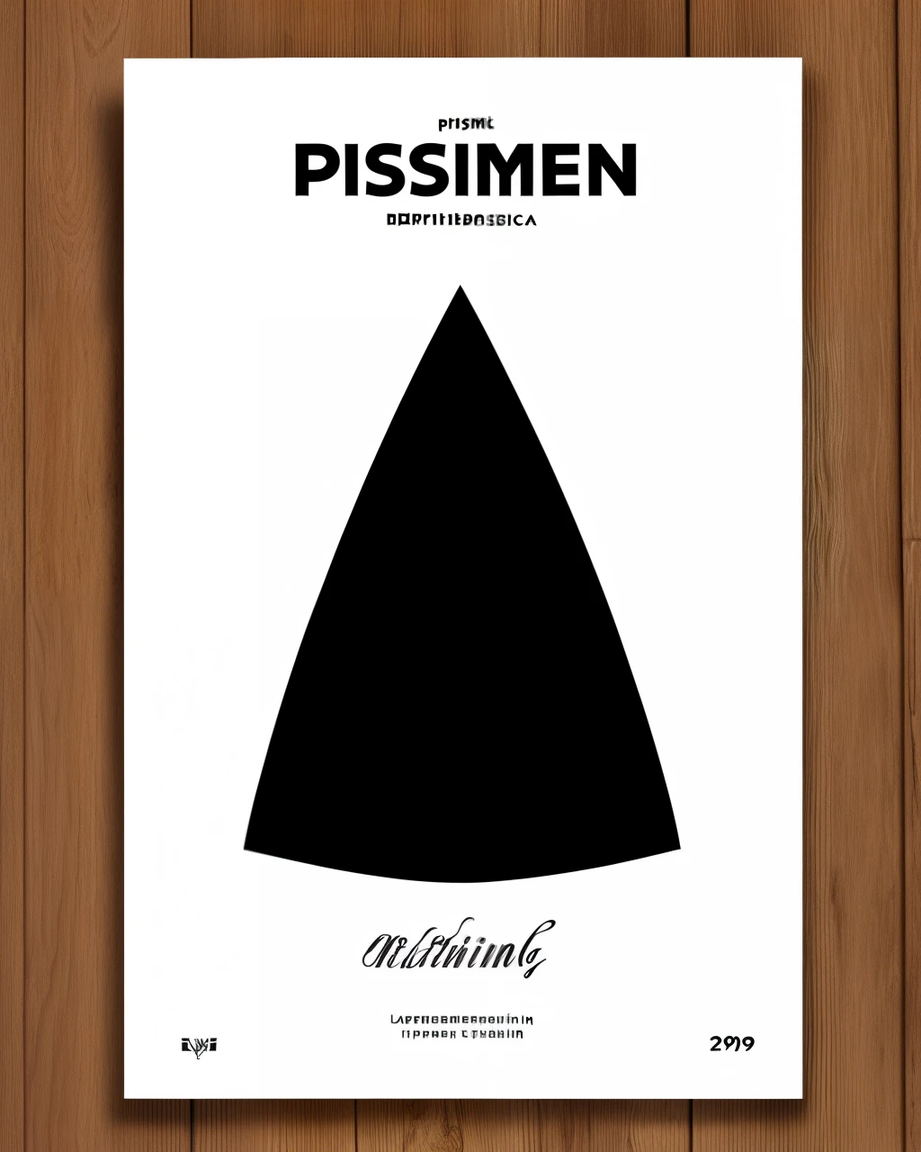 Black cover with white lettering, in Russian, Cyrillic: "Pismin". Patterns on the cover