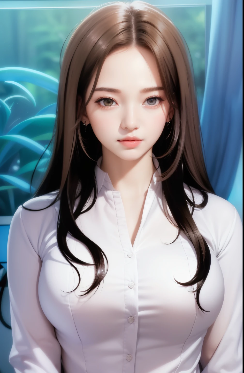Beautiful big breasts, (bokeh), indoors, detailed luxury living room, gentle and charming beautiful goddess, Korean(kpop-idol), solo, smooth skin, necklace, beautiful face, double eyelids, smart, good hands, good feet, Natural, (from below angle), (glossy skin:1.05), ((low angle)), Perfect figure, (64k, UHD, RAW photo, best quality, masterpiece:1.4), (realistic, photo-realistic:1.37), ultra high res, photon mapping, radiosity, physically-based rendering, professional soft lighting