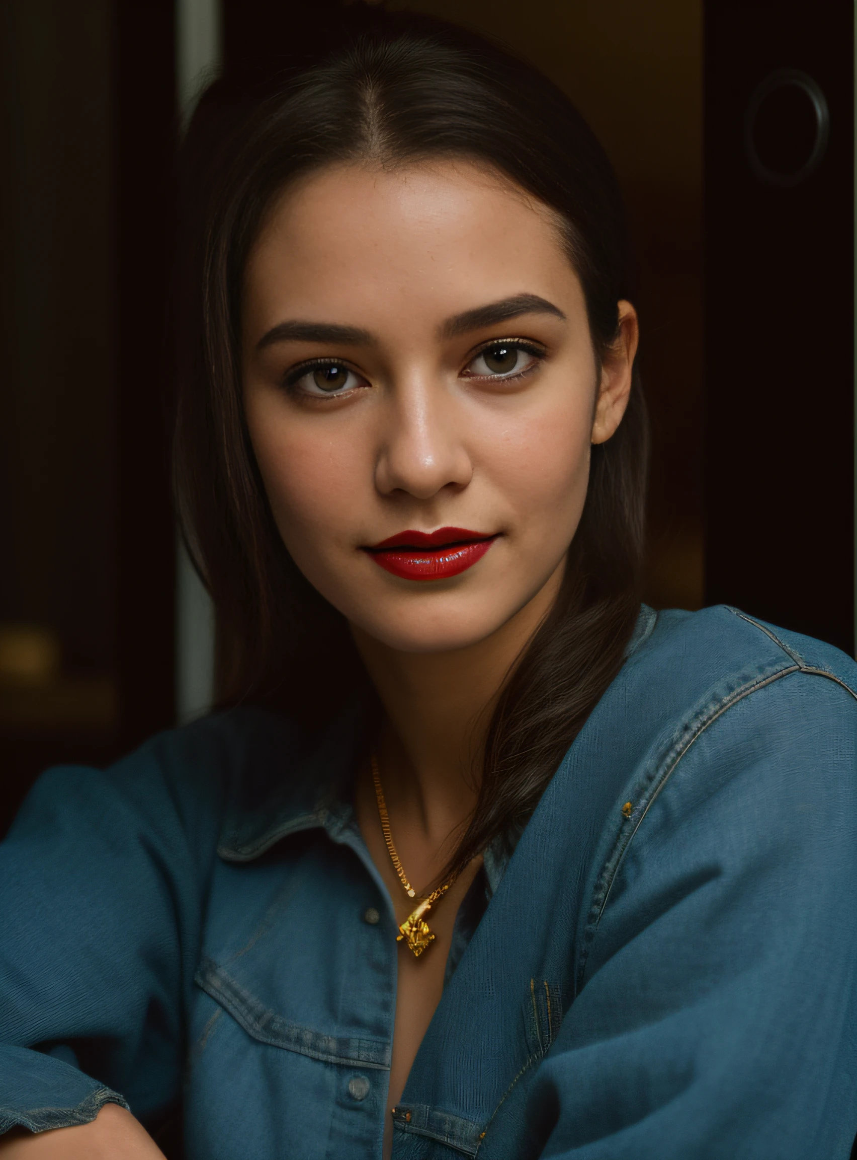 Day scene, close up photo of an indan  from top view, posing under rain, wearing yellow black tshirt and jeans,hollywood red lips, perfect figure wet navel, , ponytail, necklace, look at viewer and smile, (cinematic:1.3), intricate details, (ArtStation:1.2), moody, private study:1.3) POV, by lee jeffries, nikon d850, film stock photograph ,4 kodak portra 400 ,camera f1.6 lens ,rich colors ,hyper realistic ,lifelike texture, dramatic lighting , cinestill 800, realistic,candid picture, by Max Dauthendey