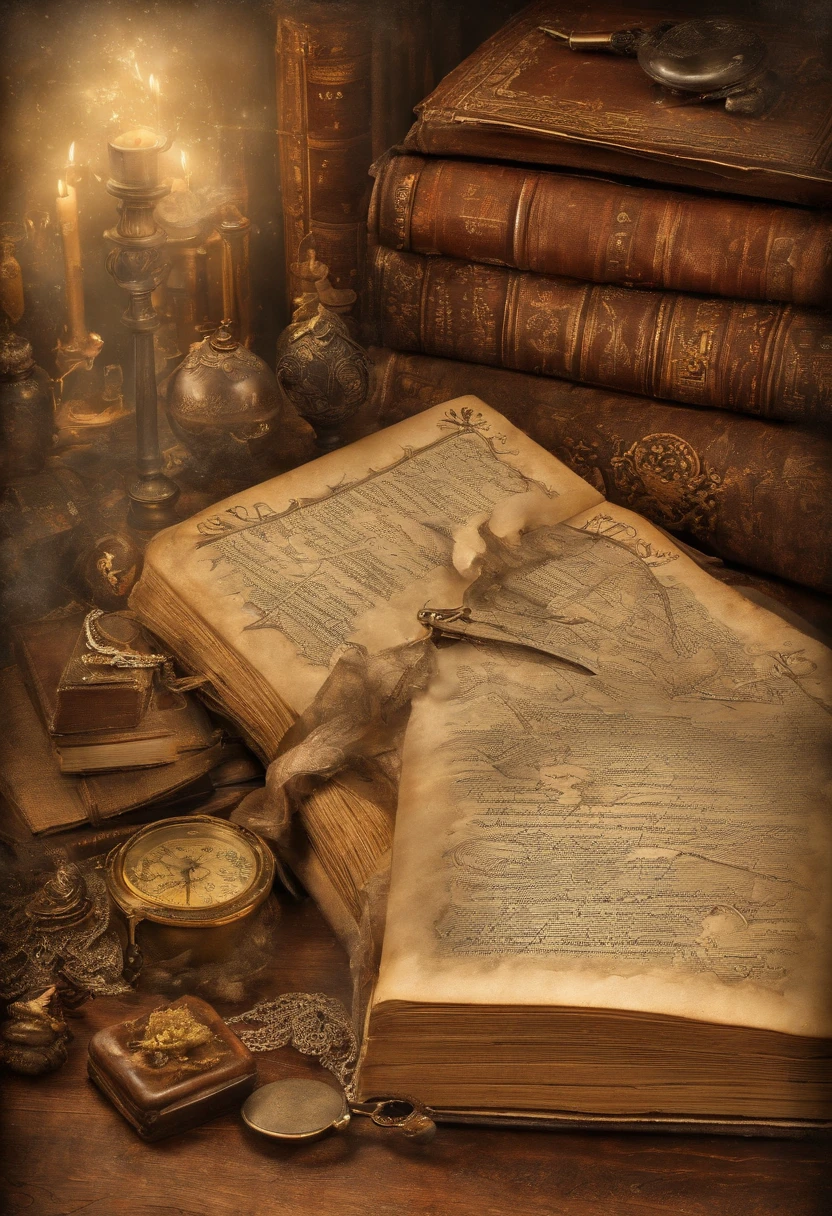 a book,leather binding,old dusty pages,golden edges,antique illustrations,fragile bookmark,musty smell,vintage library shelves,crackling noise while flipping pages,engrossing story,aged parchment,quill and ink,hidden secrets,well-worn cover,bookworm's paradise,written by a master wordsmith,enchanted world between the pages,intricate details in the illustrations,whispered wisdom of ages,quiet escape,precious knowledge at your fingertips,book lover's refuge,hours of captivating reading experience,words that transport you to another time and place,magical literary journey,unveiling mysteries with each turning page,boundless imaginations in ink and paper,treasure trove of thoughts and ideas,thought-provoking narratives,unputdownable sensation,collecting tales and adventures in a single volume,ink-stained fingers and dog-eared pages,wandering through the labyrinth of stories,bookmarks as bookmarks,unfolding the power of words,unraveling the depths of characters,endless shelves of literary treasures,unlocking the gateway to knowledge,savoring the scent of imagination.