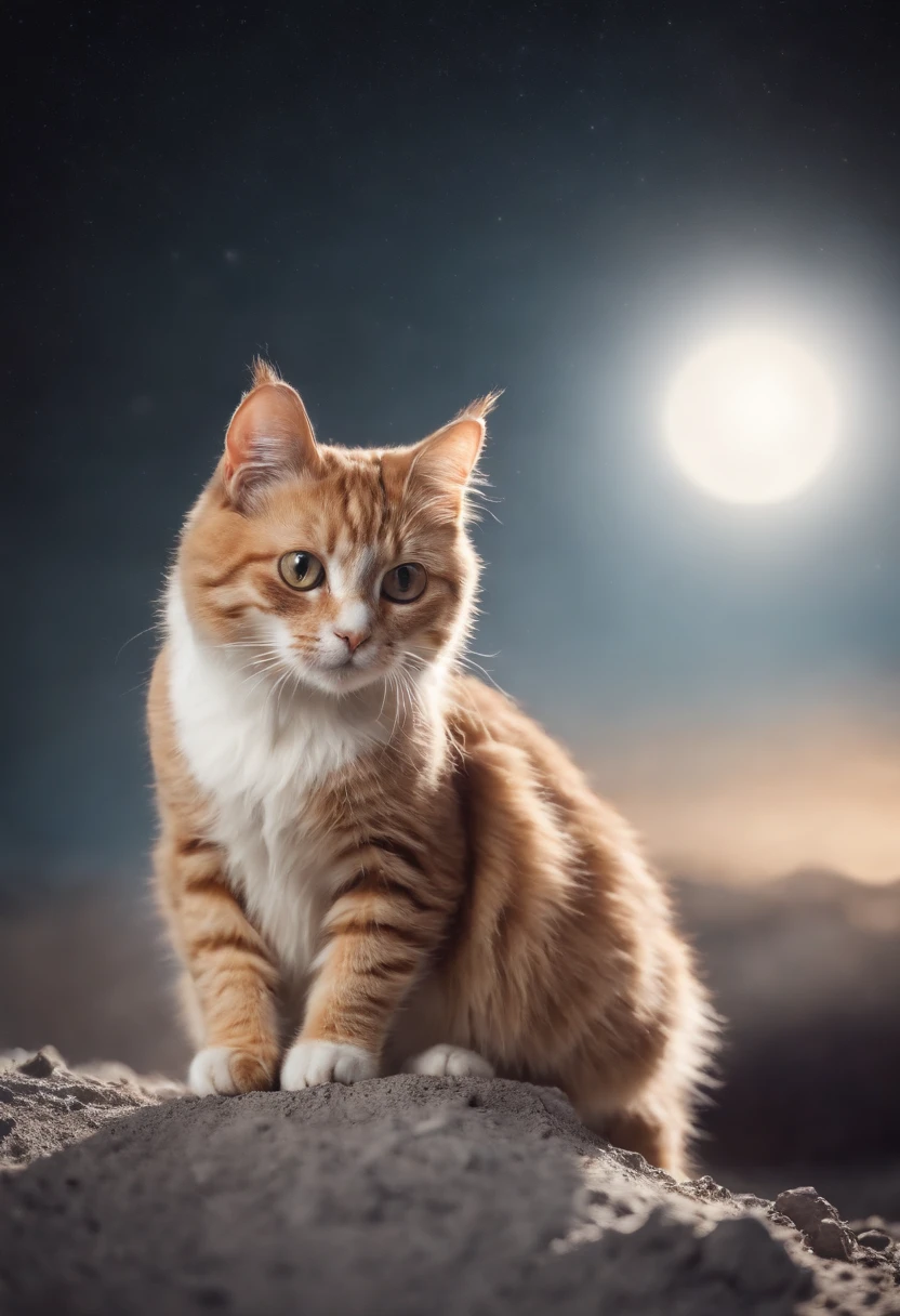 a cat landed on the moon