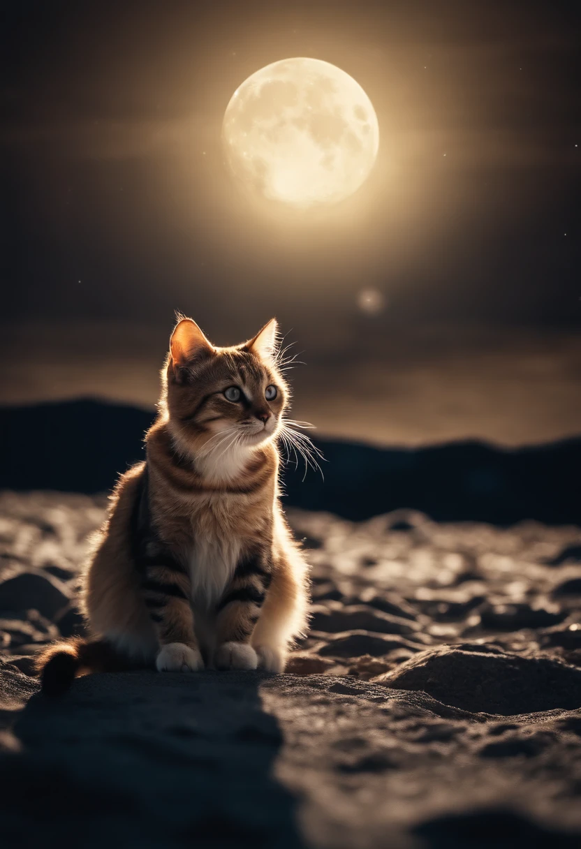 a cat landed on the moon