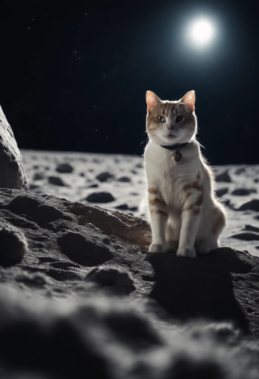 a cat landed on the moon