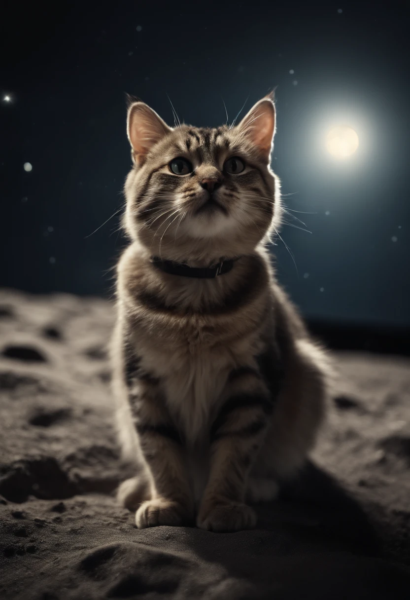 a cat landed on the moon