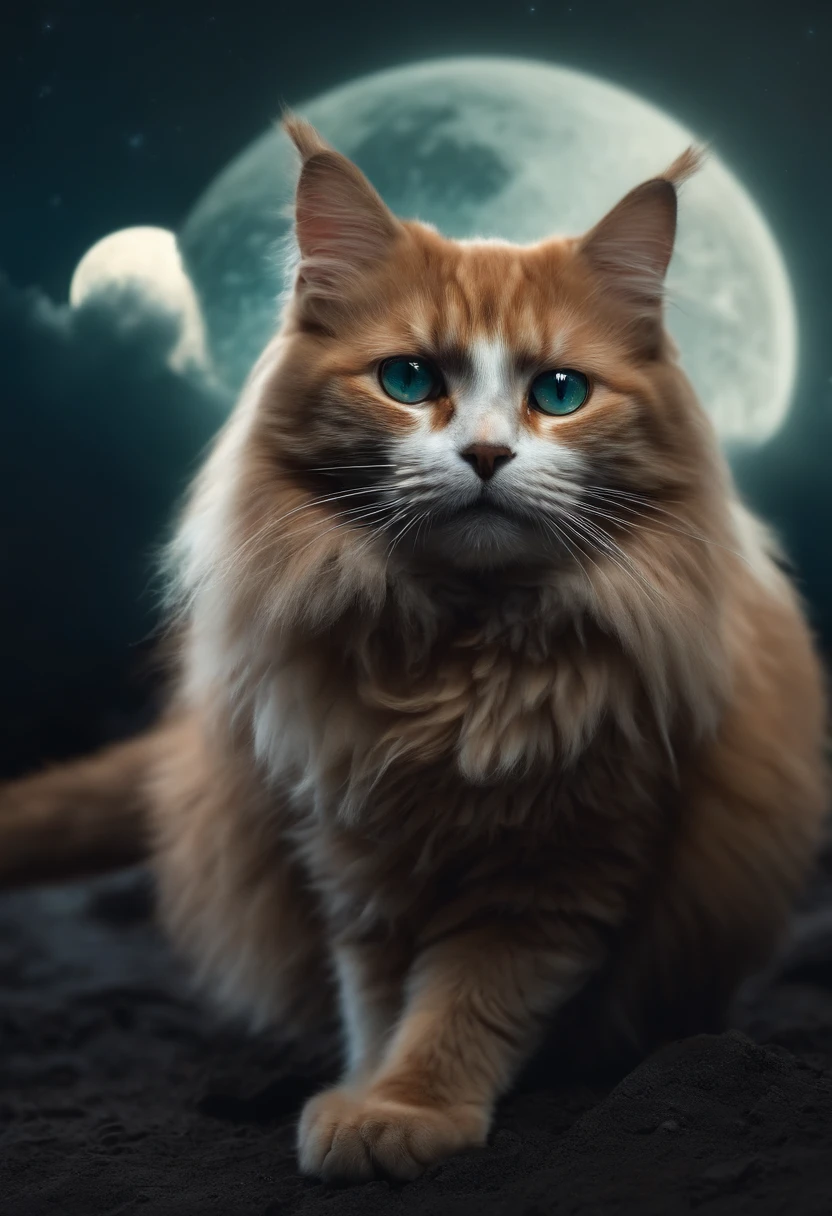 a cat landed on the moon