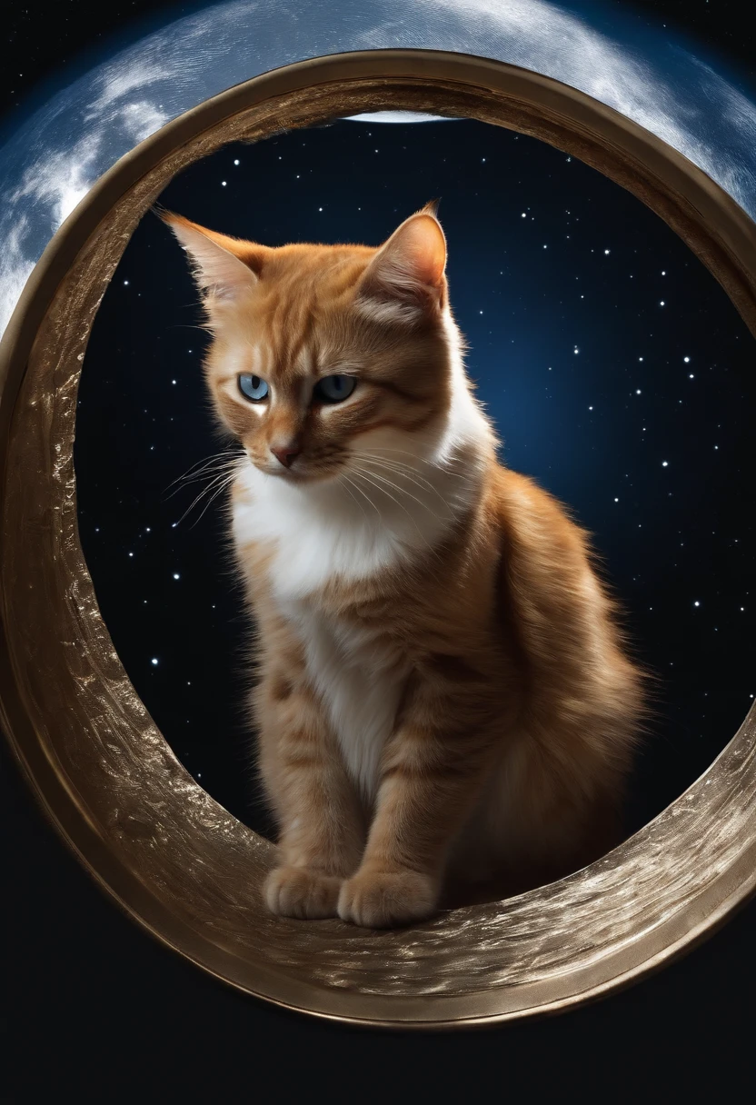 a cat landed on the moon
