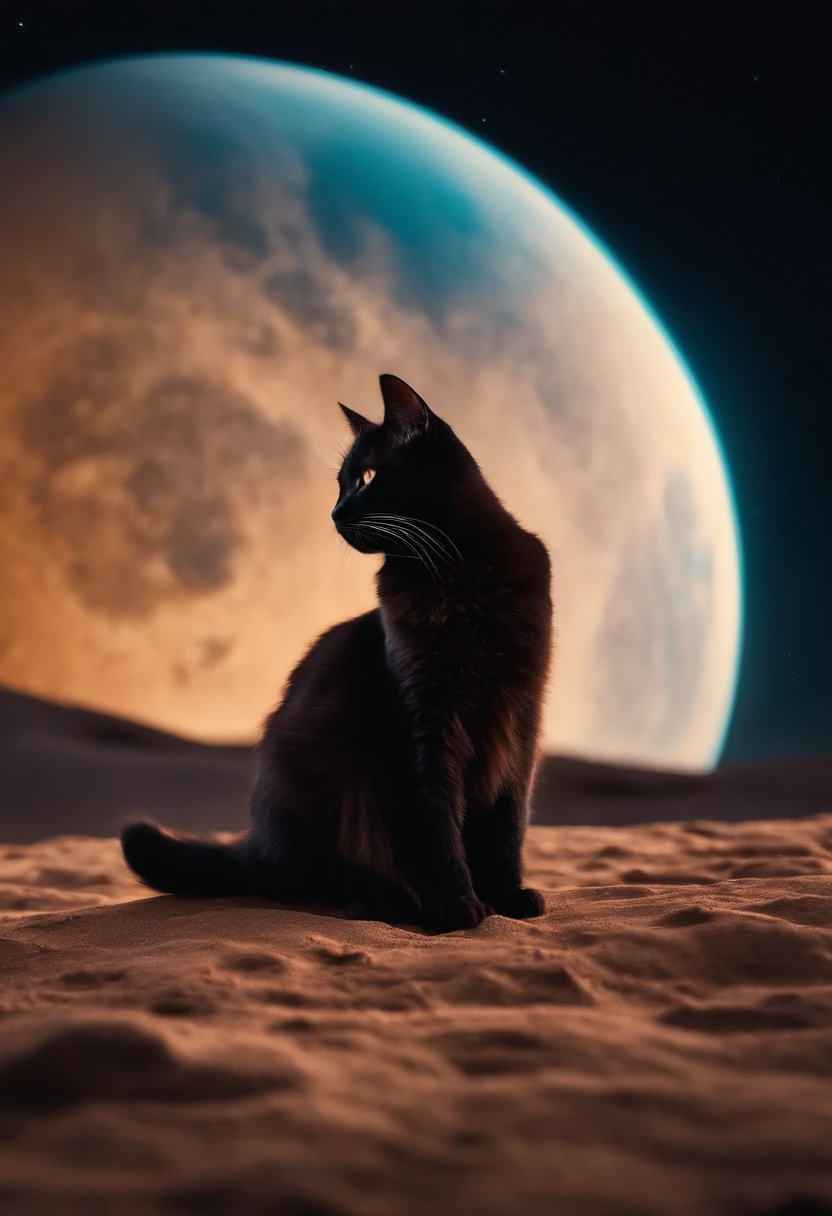 a cat landed on the moon