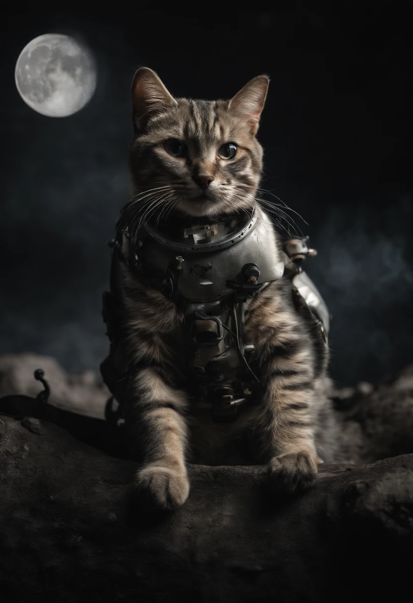 a cat landed on the moon