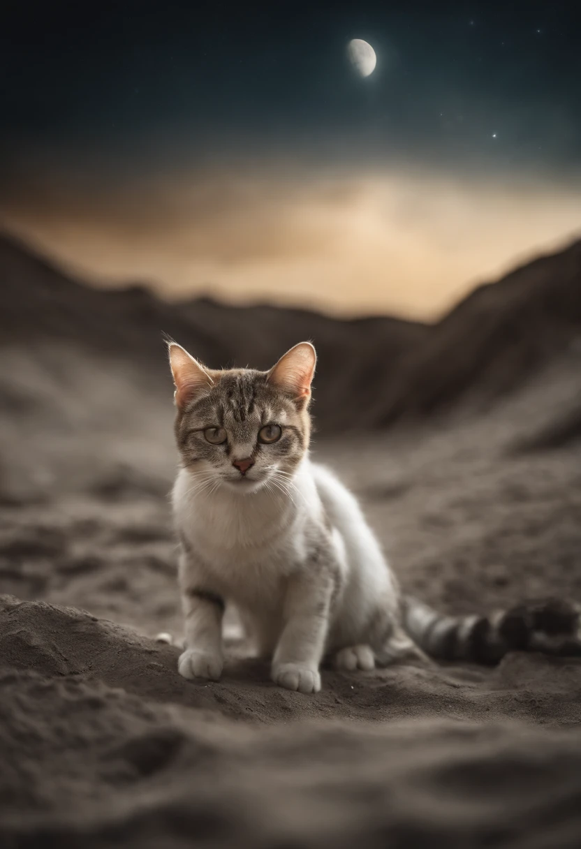 a cat landed on the moon
