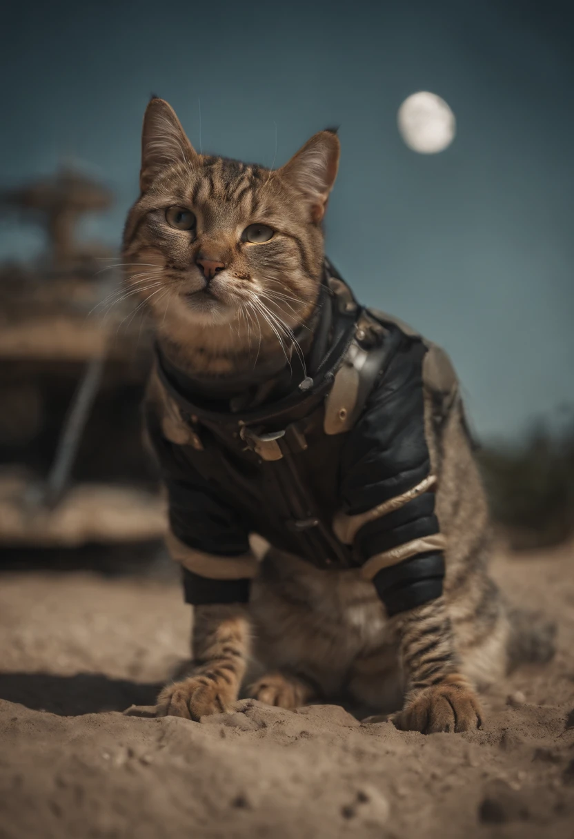 a cat landed on the moon