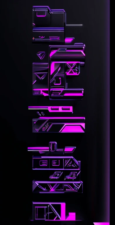 01_Three-dimensional blocks, one in the scene, frontal view. Black background, glossy, highly reflective surface - black floor. Volumetric 3D blocks - hieroglyphs (Maxzen). Vertical composition, a three-dimensional design of three-dimensional hieroglyphs (Maxon) for the entire composition. Black Background, mirror black floor: neon glow, pink, red glow, cold side lighting from the side.
02_Stylists; electronics, tectonics, volumetric form of cyber-punk, fantastic tectonics. Black background in the background. "Alien", anime style, fantasy. Epic hieroglyphs for the entire composition (Maxon).
03_Realistic 3D render, unreal engine, SD quality (glow, reflection, refraction, X-rays). Ray tracing, caustics. Top quality, a masterpiece of visualization, cinematic image. Clear focus, general dimming, neon glow, reflection from a glossy floor. The general scene is buried in halftones, black space. The bright glow of hieroglyphs in a shadowy space. Tectonic blocks. Metal, plastic, shiny surfaces, relief, and patterns. (Maxon). Fantastic shape for the entire composition. , frontal foreshortened image, slight vertical perspective. Darkness, dust, glow.