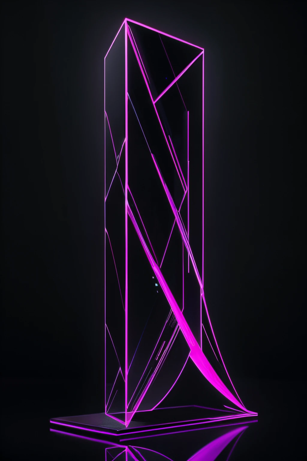 01_Three-dimensional blocks, one in the scene, frontal view. Black background, glossy, highly reflective surface - black floor. Volumetric 3D blocks - hieroglyphs (Maxzen). Vertical composition, a three-dimensional design of three-dimensional hieroglyphs (Maxon) for the entire composition. Black Background, mirror black floor: neon glow, pink, red glow, cold side lighting from the side.
02_Stylists; electronics, tectonics, volumetric form of cyber-punk, fantastic tectonics. Black background in the background. "Alien", anime style, fantasy. Epic hieroglyphs for the entire composition (Maxon).
03_Realistic 3D render, unreal engine, SD quality (glow, reflection, refraction, X-rays). Ray tracing, caustics. Top quality, a masterpiece of visualization, cinematic image. Clear focus, general dimming, neon glow, reflection from a glossy floor. The general scene is buried in halftones, black space. The bright glow of hieroglyphs in a shadowy space. Tectonic blocks. Metal, plastic, shiny surfaces, relief, and patterns. (Maxon). Fantastic shape for the entire composition. , frontal foreshortened image, slight vertical perspective. Darkness, dust, glow.