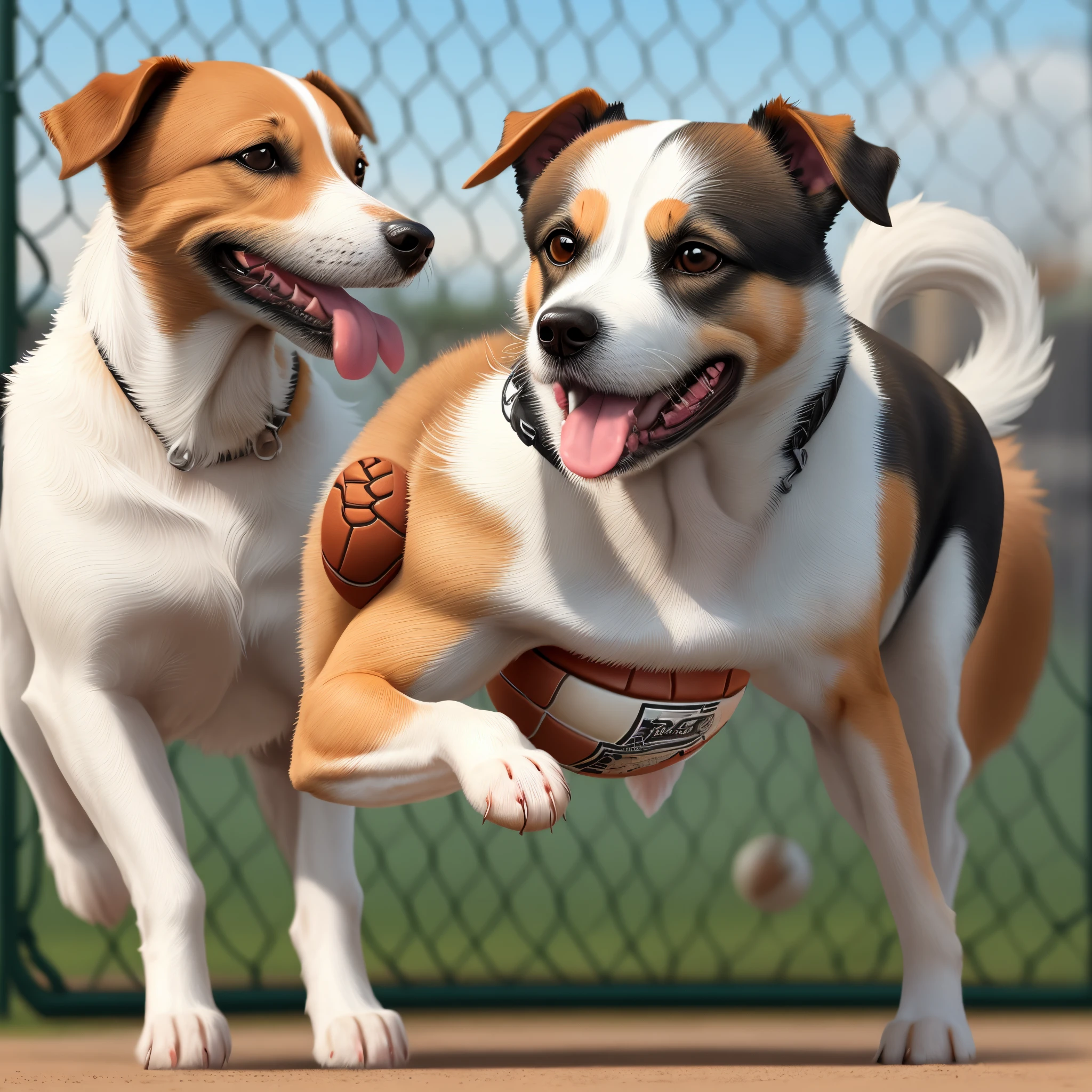 A Jack Russell dog playing ball