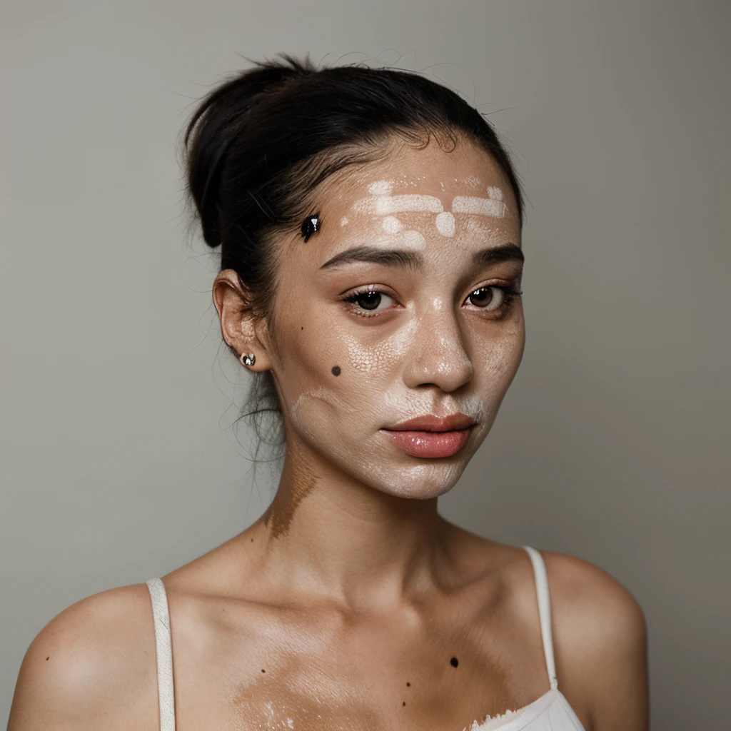 Girl with vitiligo