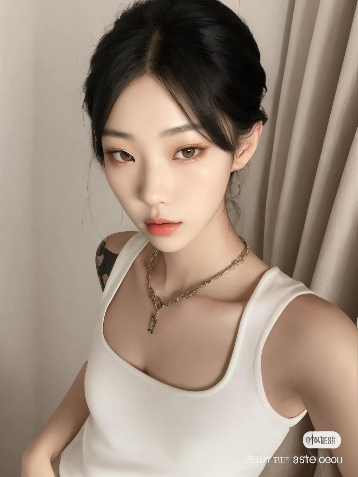 Hay una mujer con un collar de cruz en el cuello, Heonhwa Choe, Wenfei Ye, Kim Doyoung, Taejune Kim, Hermosa joven coreana, Jinyoung Shin, cruel korean goth girl, ulzzang, Xintong Chen, Jaeyeon Nam, Hermosa mujer surcoreana, pale porcelain white skin, Lee Ji - Eun, Lee Ji-eun