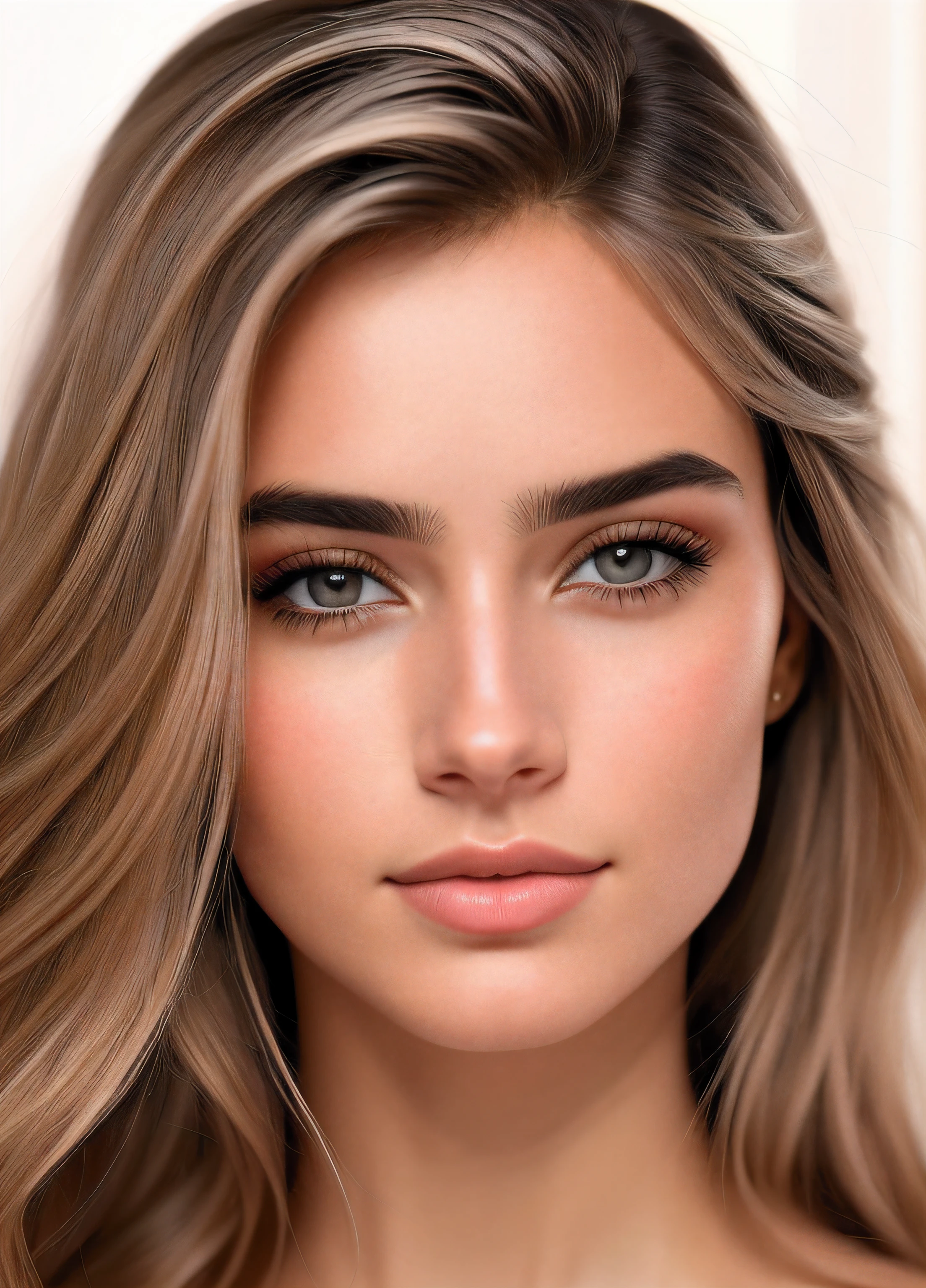 um close up de uma mulher com cabelos longos e um colar, rosto realista detalhado, rosto detalhado realista, rosto detalhado real, rosto realista altamente detalhado, rosto detalhado e realista, rosto bonito realista, rosto realista e detalhado, wlop pele brilhante, com o rosto muito detalhado, rosto realista humano, rosto realista, rosto bonito fotorrealista, Rosto ultra realista, cara muito realista
