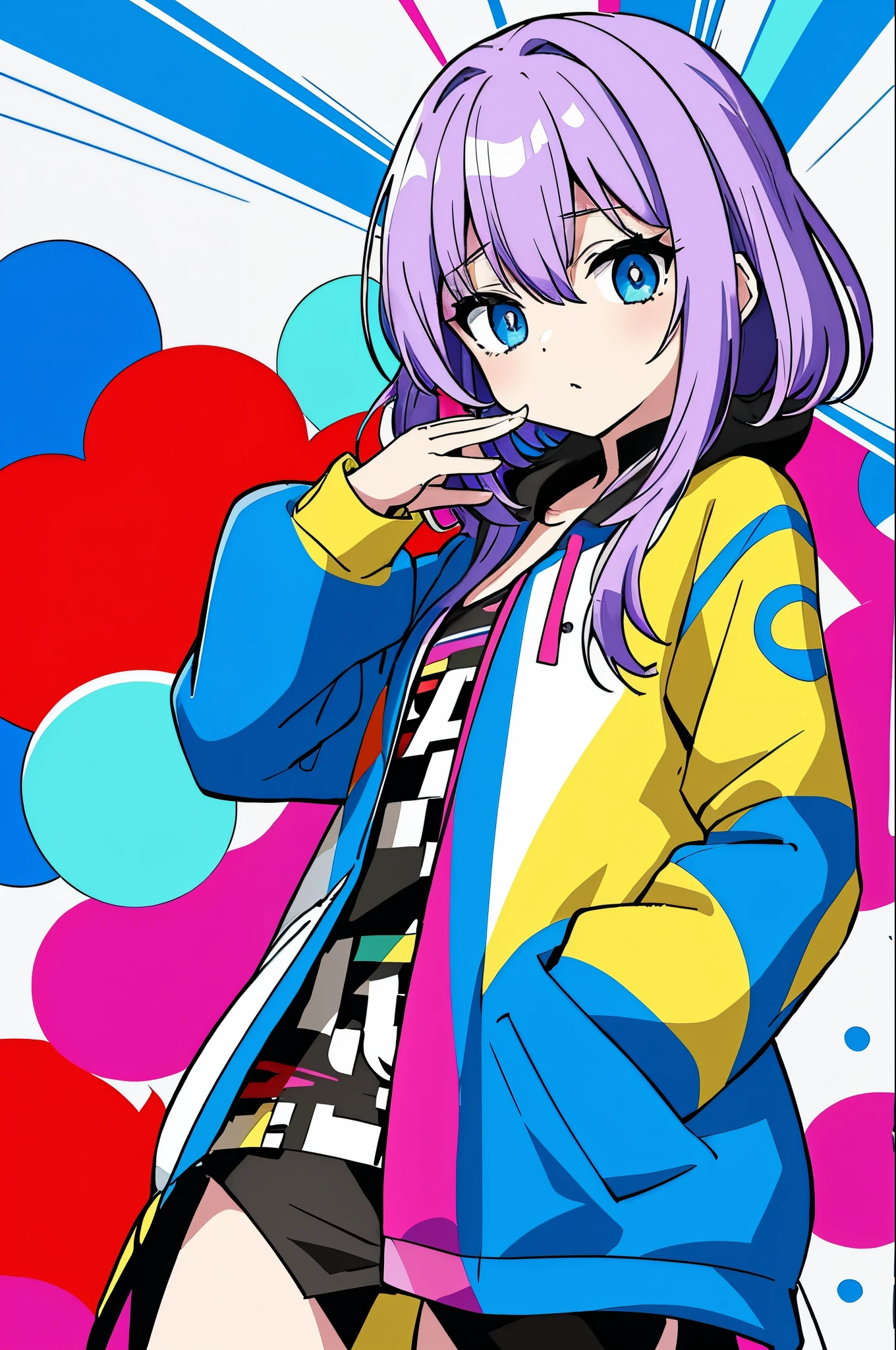 (​masterpiece:1.3), (top-quality:1.2), (An ultra-fine illustrations:1.2), (​masterpiece), hightquality, High Detail, ((unparalleled masterpiece ever, top-quality, erfect artwork)),
highly contrast、flat-colors、Splashes of color、Color mashing、Colorful paint explosion pattern、explosion background、Broken colorful glass、winter background falling girl、waved hair、Medium breast size、Light purple hair、blue eyess、Look at another one、multi color hair
[(Winter background:1.1)::5], [(Portraits of game characters:1.2):5], (overturning:1.2), overturning, (Stumbled), {hide one's hands}, {{Hands in pockets}}}, {{Hands in the sleeve}}
Stumbling、from side、parka、JINS、Bring your hands closer、
colorful color here and there、Colorful paint explosion pattern、
strange sky、
(illustratio:1.2), very wide shot, (line-drawing:1.2), {{Only 5 fingers}}
