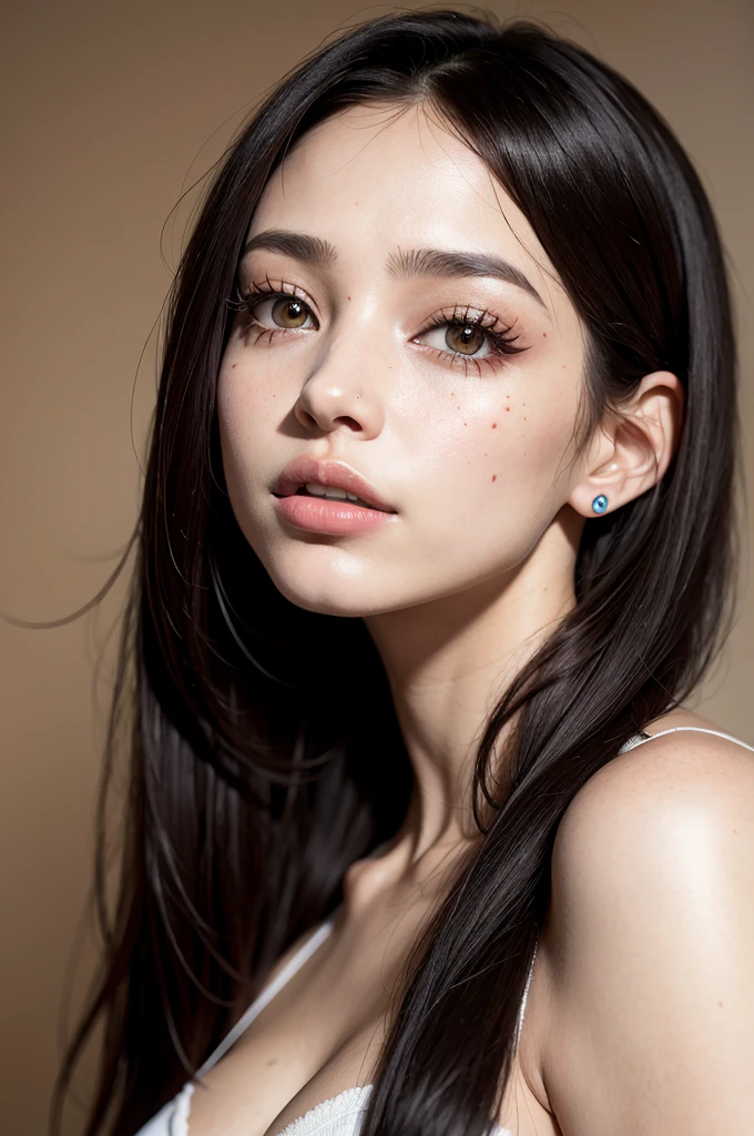 Arafed Mujer con cabello largo y rojo y un top negro, Retrato Sophie Mudd, con cabello largo y ojos penetrantes, con tatuajes, Anna Nikolanova aka Newmilky, with pale skin, Hermosa Kacey Rohl, Marca ariana, soft, pale skin, Hermosa modelo joven, Billie Eilish, Fanart, Modelo muy bonita, Hermosa modelo, Hermosos rasgos de cara fina