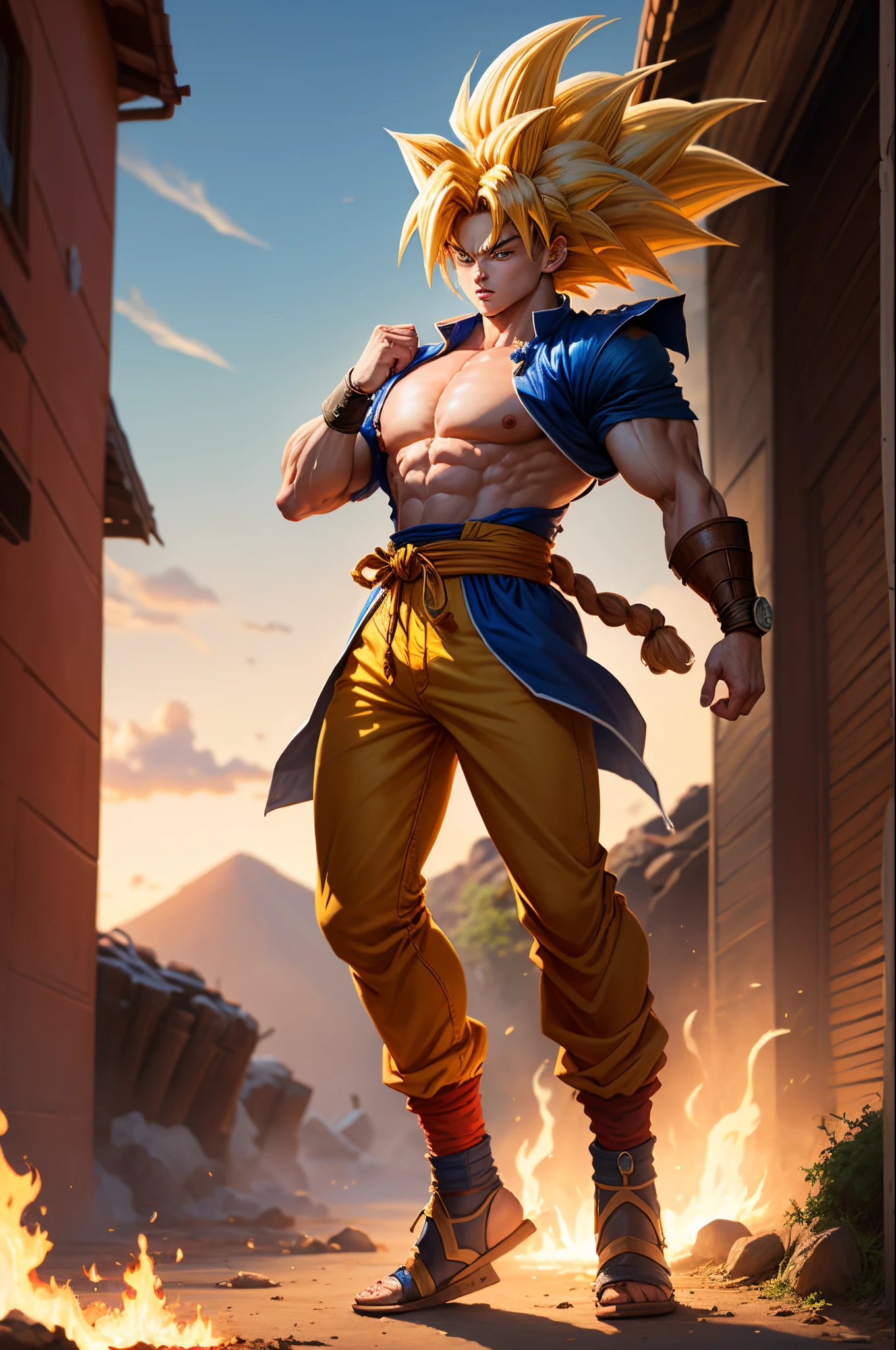 Desenhe bills fundido a goku
