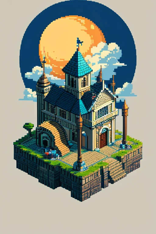 Pixel art of a huge moon rising on the calm sea, beautiful detailed pixel art, detailed pixel art, lo-fi retro videogame, concept pixelart, detailed pixel artwork, Pixel art style, pixel town, pixel art animation, high quality pixel art, Dolphins leap from...