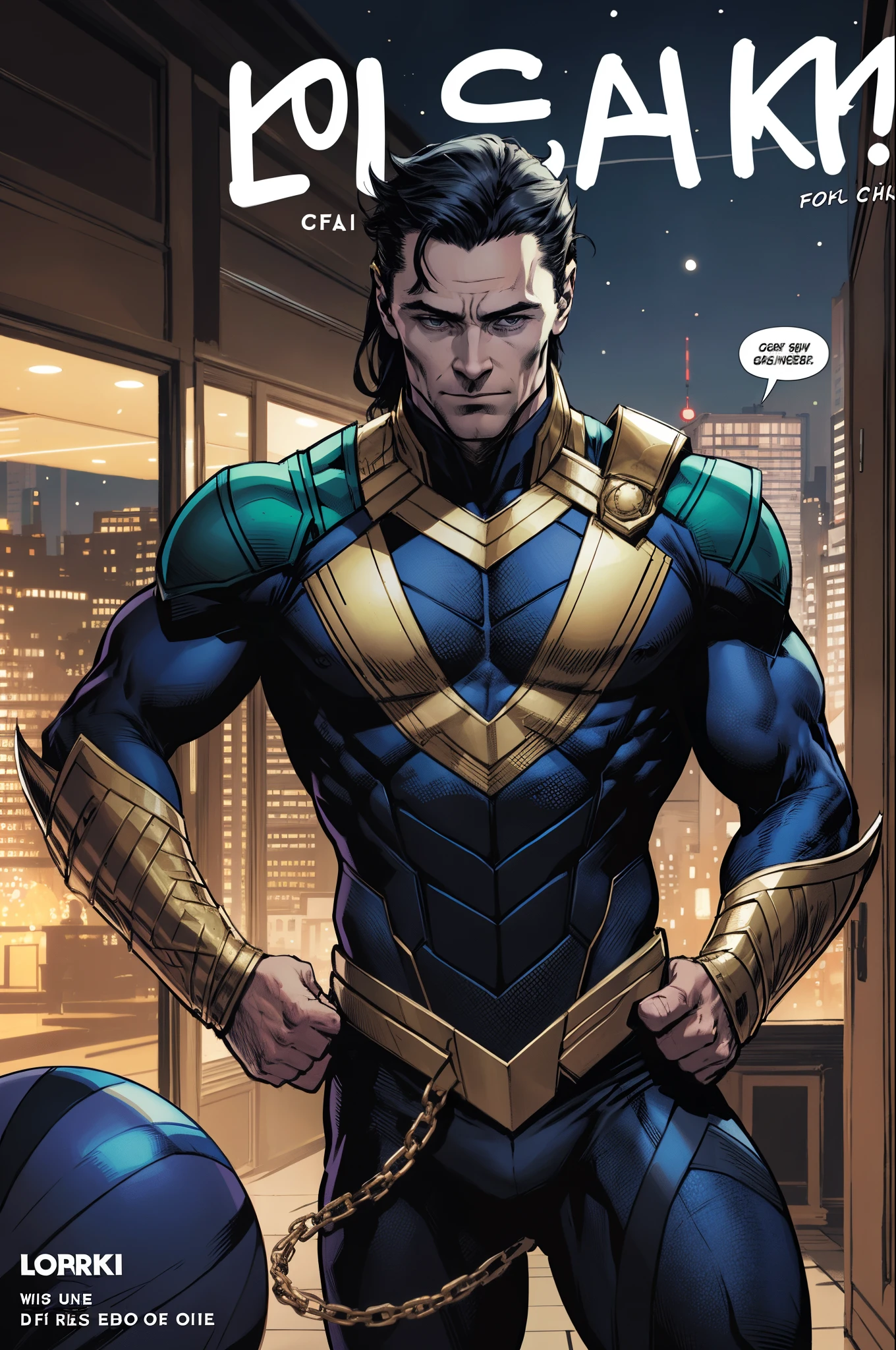 Loki at a ball as a comic