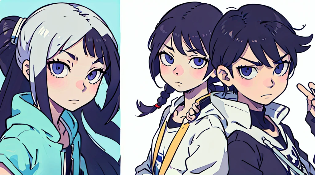 Desenhei uma personagem otaku ,drawing version