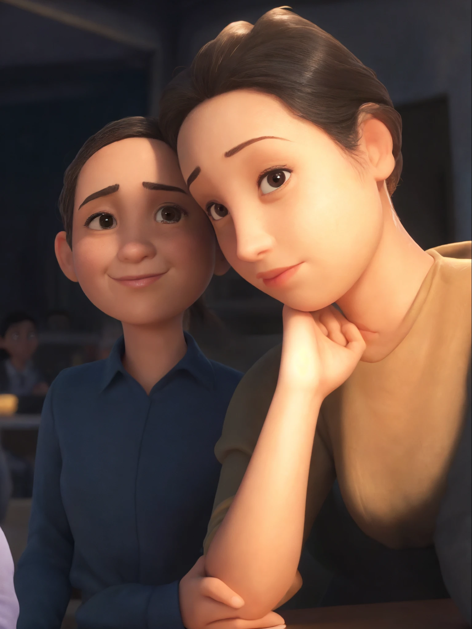 Hay un hombre y una mujer sentados juntos en una mesa, Foto de perfil, Isabela Moner, foto de perfil, Imagen de perfil, Foto de perfil de la foto de cabeza, Pablo Carpio y Jordan Grimmer, Foto de perfil, imagen de muy muy muy baja calidad, taken in the early 2020s, suave en _ Los antecedentes, Foto de perfil, Suave en segundo plano, escuela secundaria