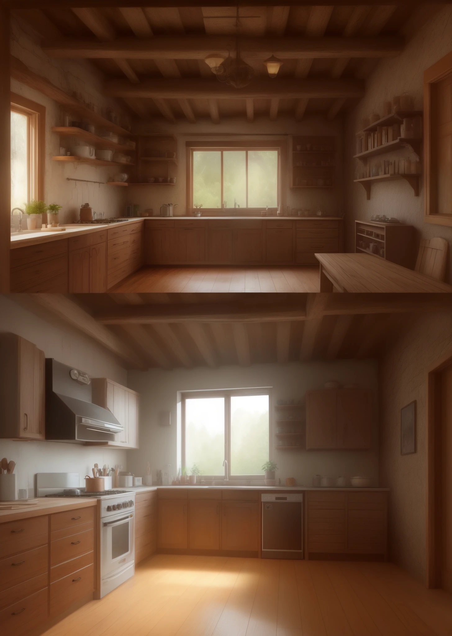 Moody rustic vintage interior