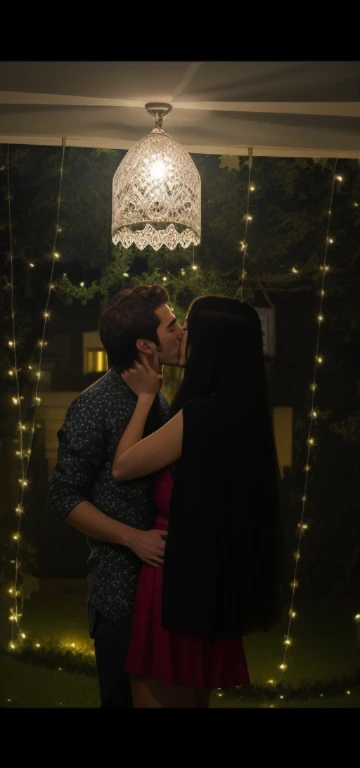 hay dos personas que se estan besando en una habitacion, 🤬 🤮 💕 🎀, Couple kissing, franco!! fondo oscuro, Bokeh solo en segundo plano, 😭🤮 💔, imagen de muy muy muy baja calidad, 😭 🤮 💕 🎀, Foto de baja calidad, tomada en la noche, kissing together cutely, 8K 50mm ISO 10, El beso