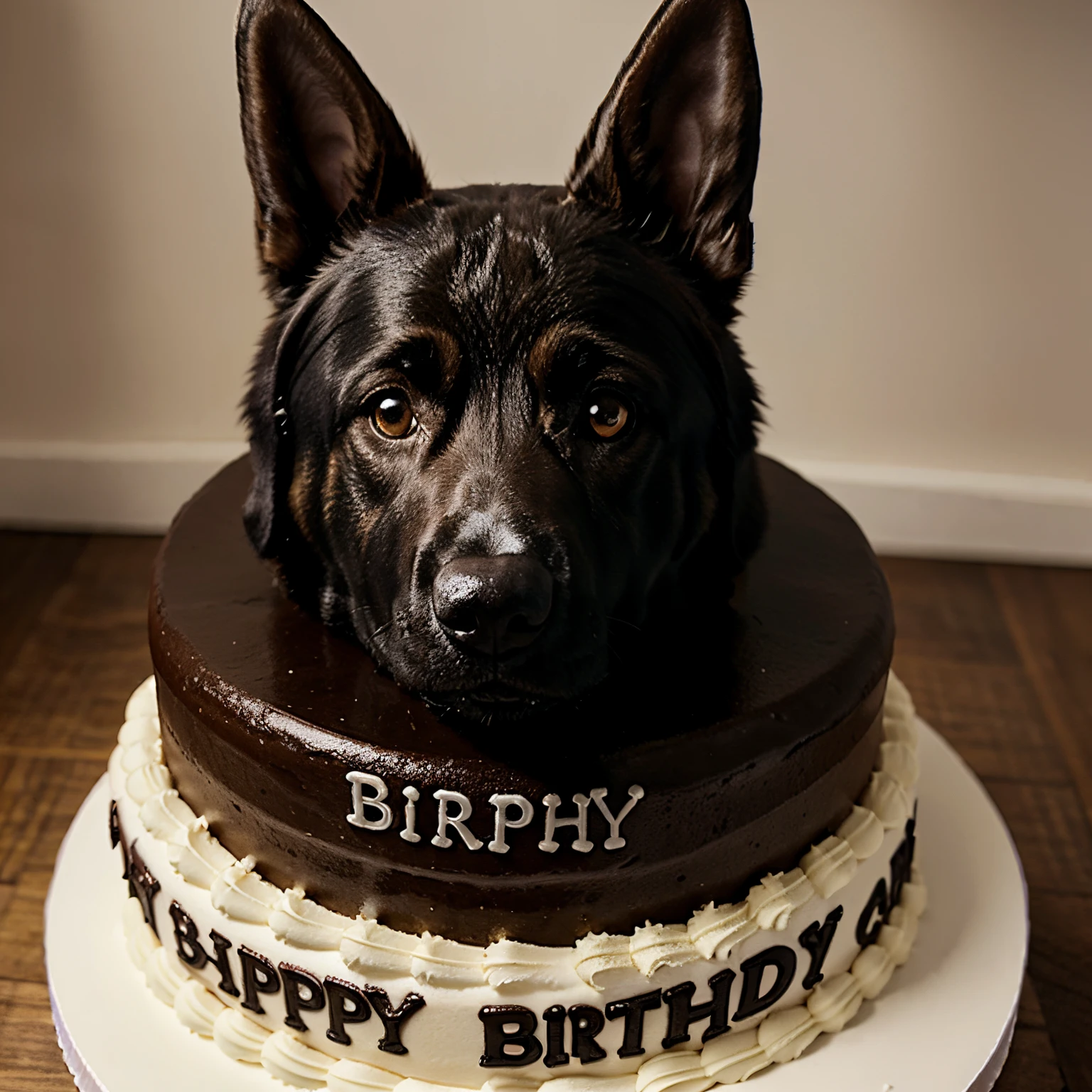 German Shepherd happy birthday cake