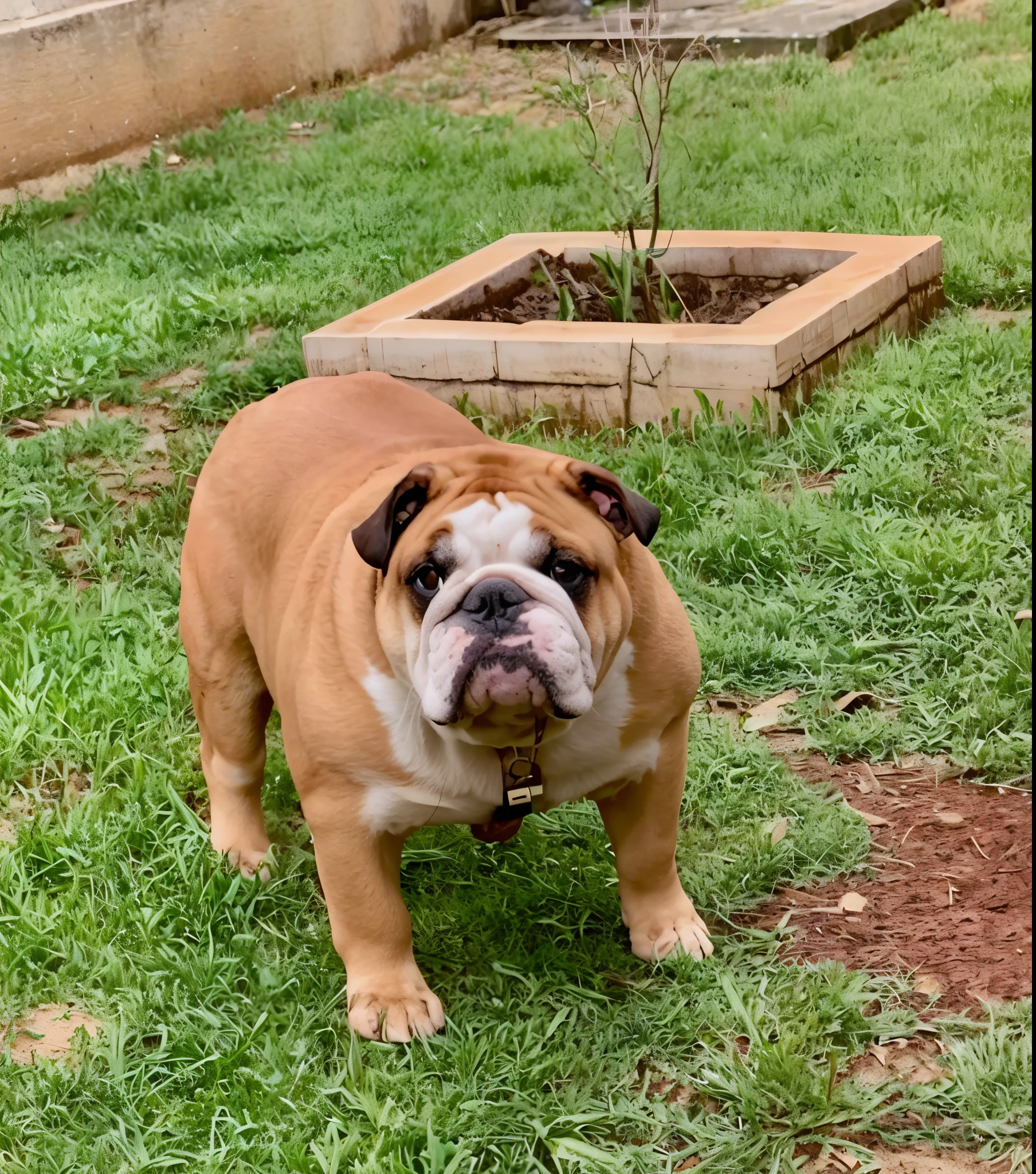 there is a dog that is flying with angel wings, English Bulldog breed, olhar orgulhoso, Brutus, Bullies, Enrugada, orgulhoso olhando para longe, looking smug, musculoso, extremamente bonito, Winston, um bonito, muito bonito, olhando heckin legal e elegante, olhando de lado!, muitas rugas, 2 anos, olhar orgulhoso, mas muito bonito"